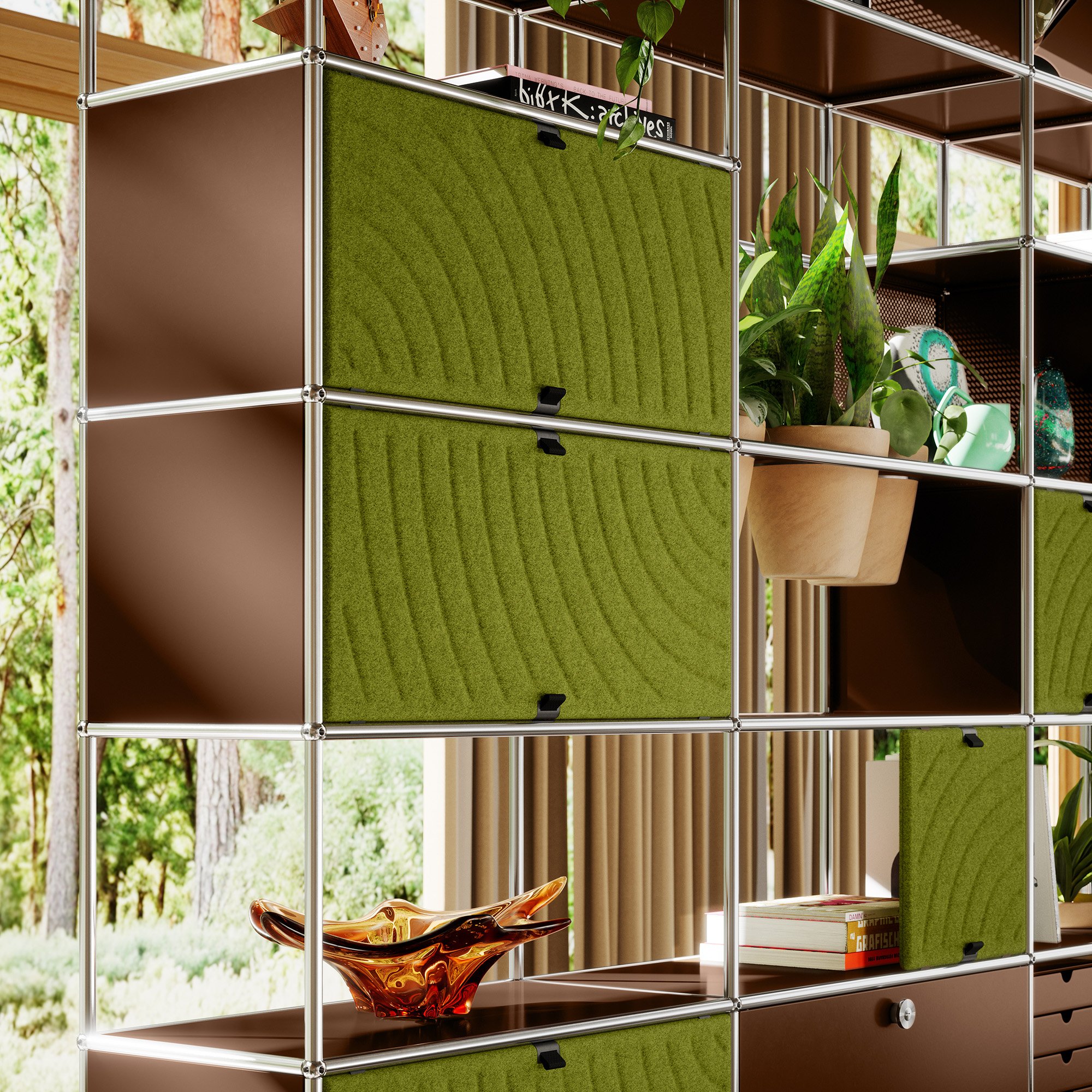 USM Soft Panel Mono for USM Haller Shelves, 35 cm x 35 cm, Blue