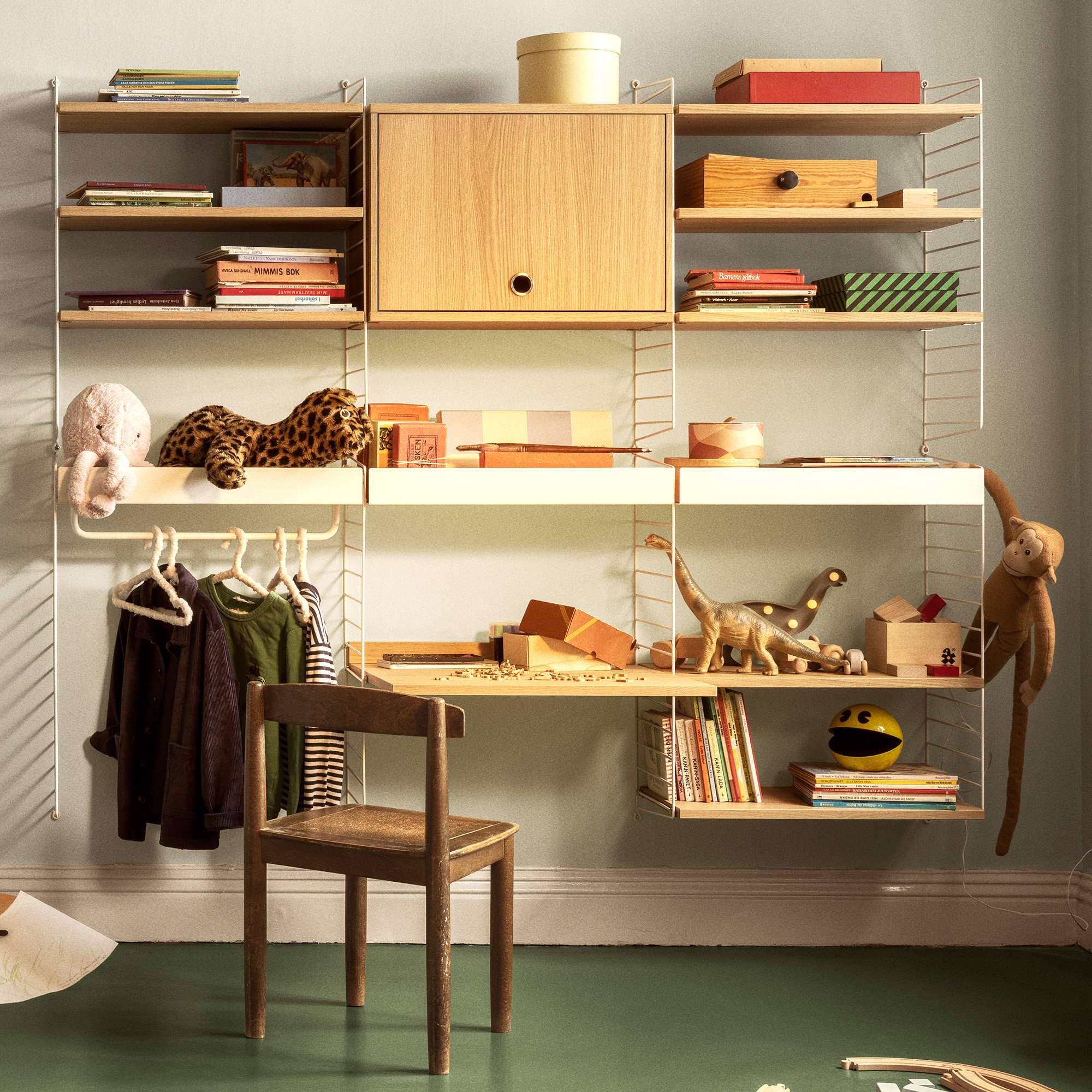 String System Cabinet 幅80cm奥行き30cm用 String System Cabinet With Flip Door | String Furniture