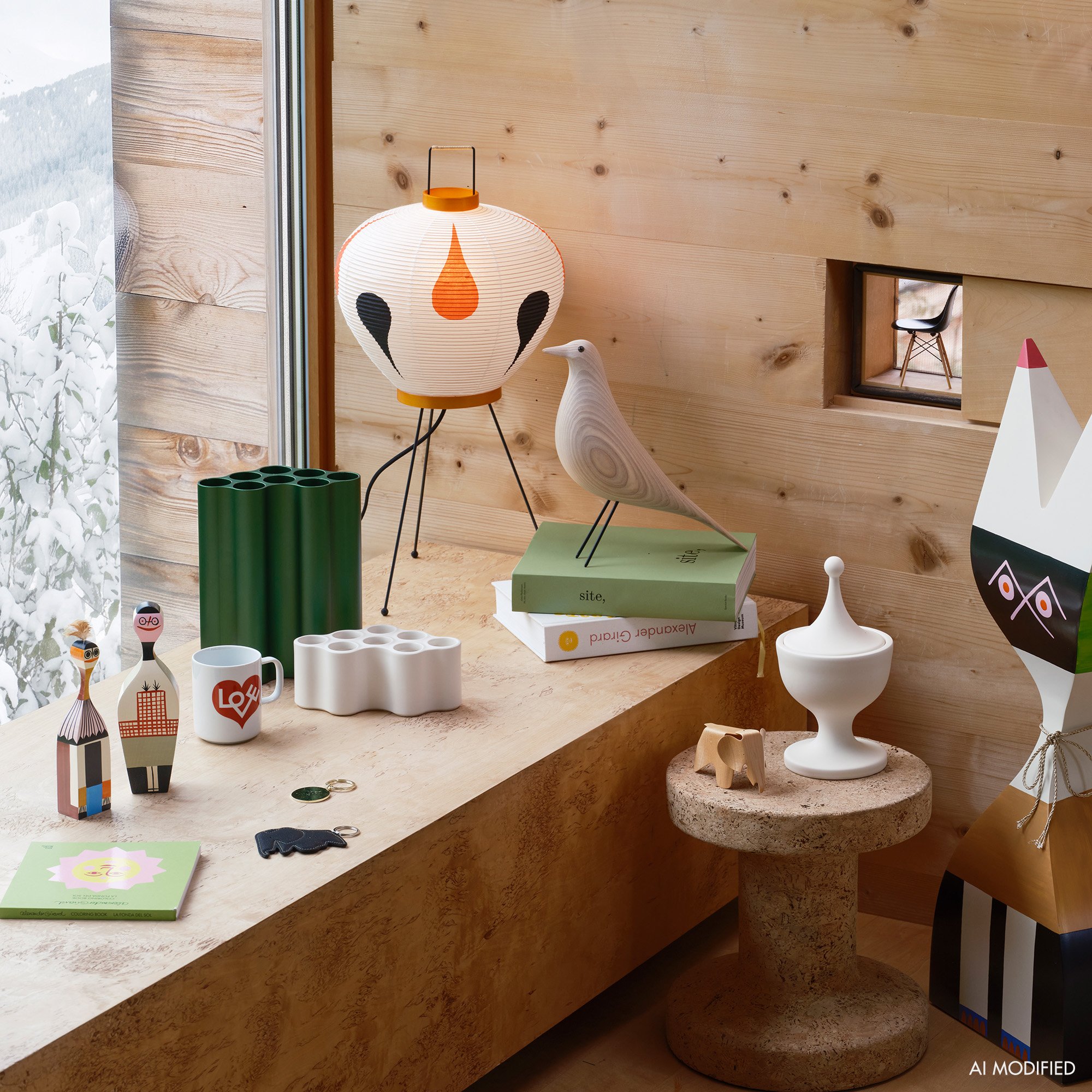 Eames House Bird , Ash cotton white, oiled | Vitra | by Charles