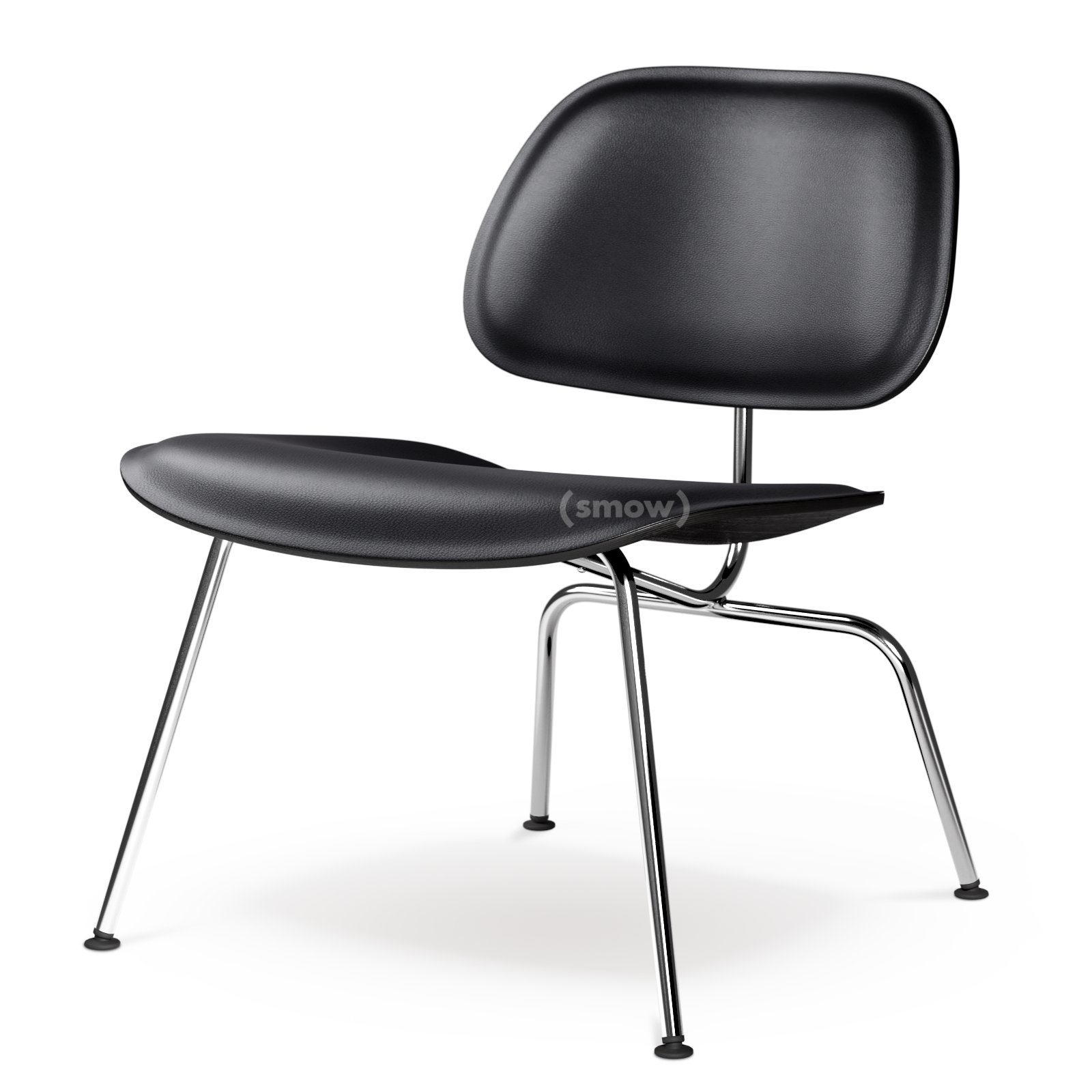 Plywood Group LCM / LCM Leather Chair, Black ash, seat leather