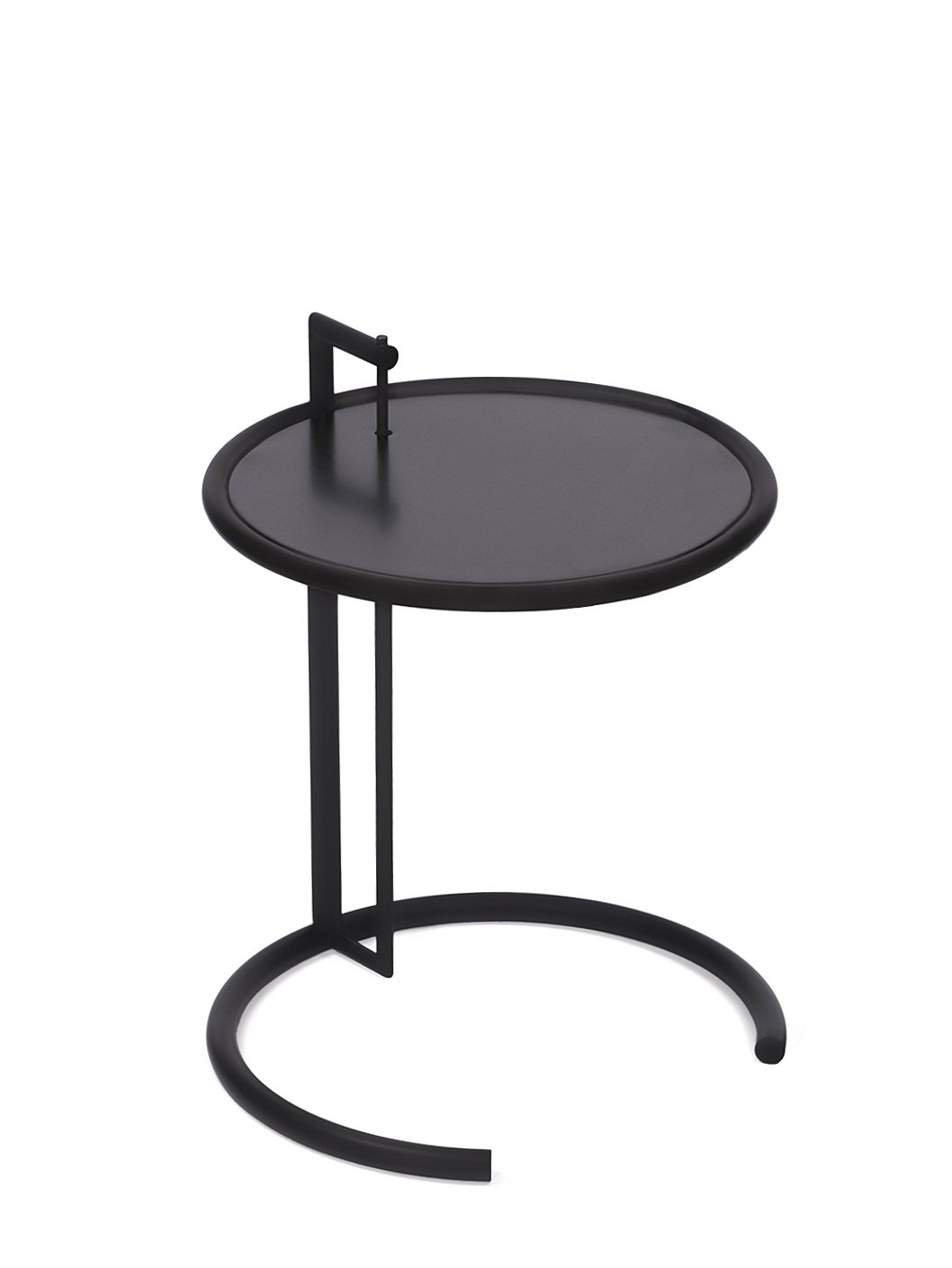 サイドテーブル・ナイトテーブル・ローテーブル adjustable side table Eileen Gray E-1027 Adjustable Table E 1027 Black Version, Black metal top