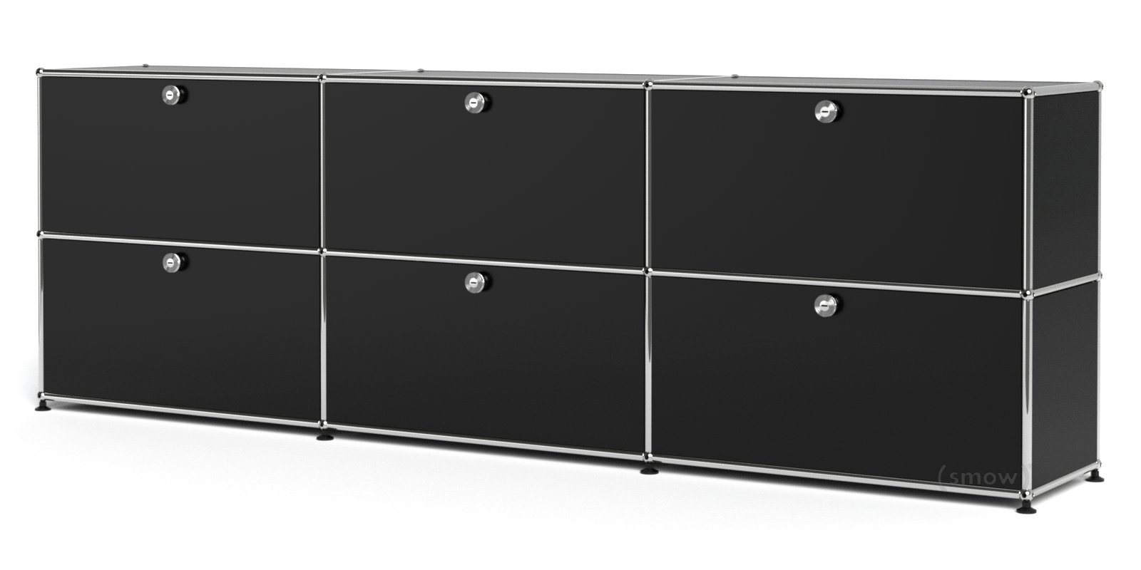 USM Haller キャビネット　1連3段　グラファイトブラック USM Haller キャビネット 1連3段 グラファイトブラック （□USM