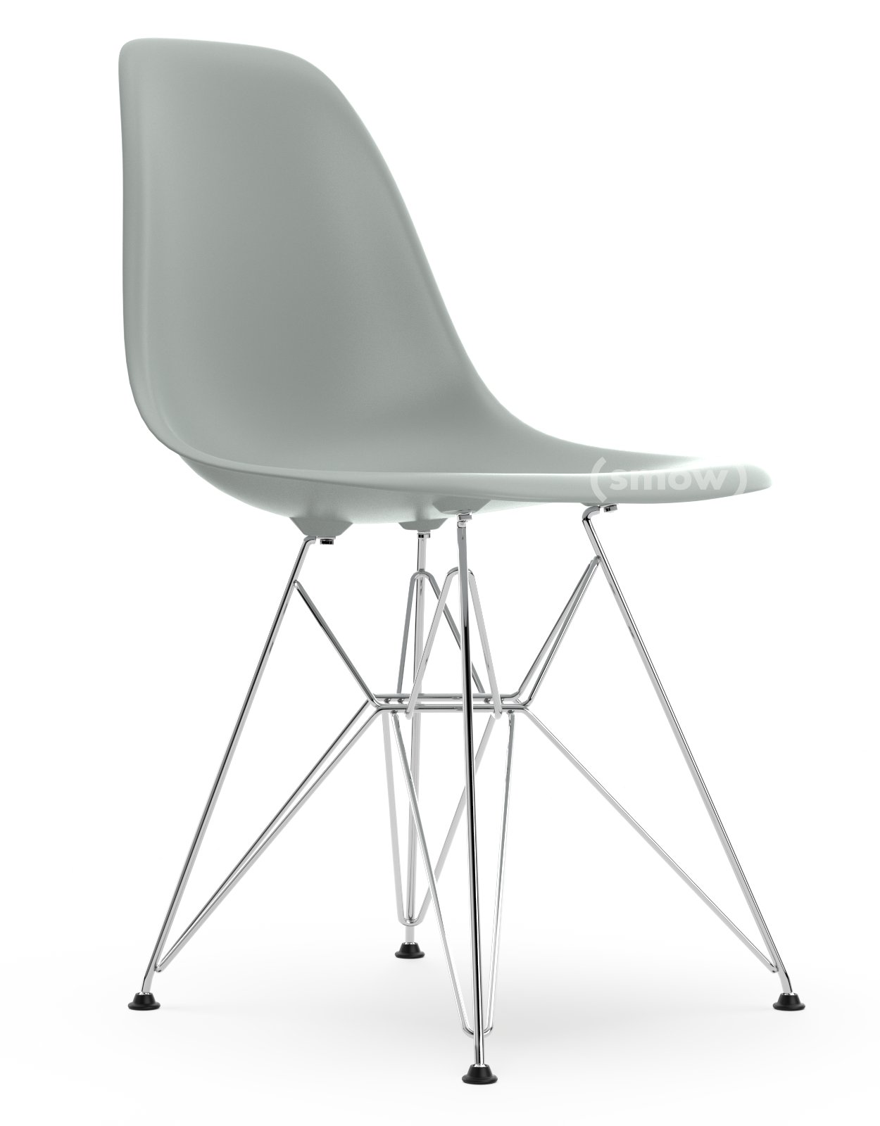 Eames Plastic Side Chair DSR, Light grey, Without upholstery