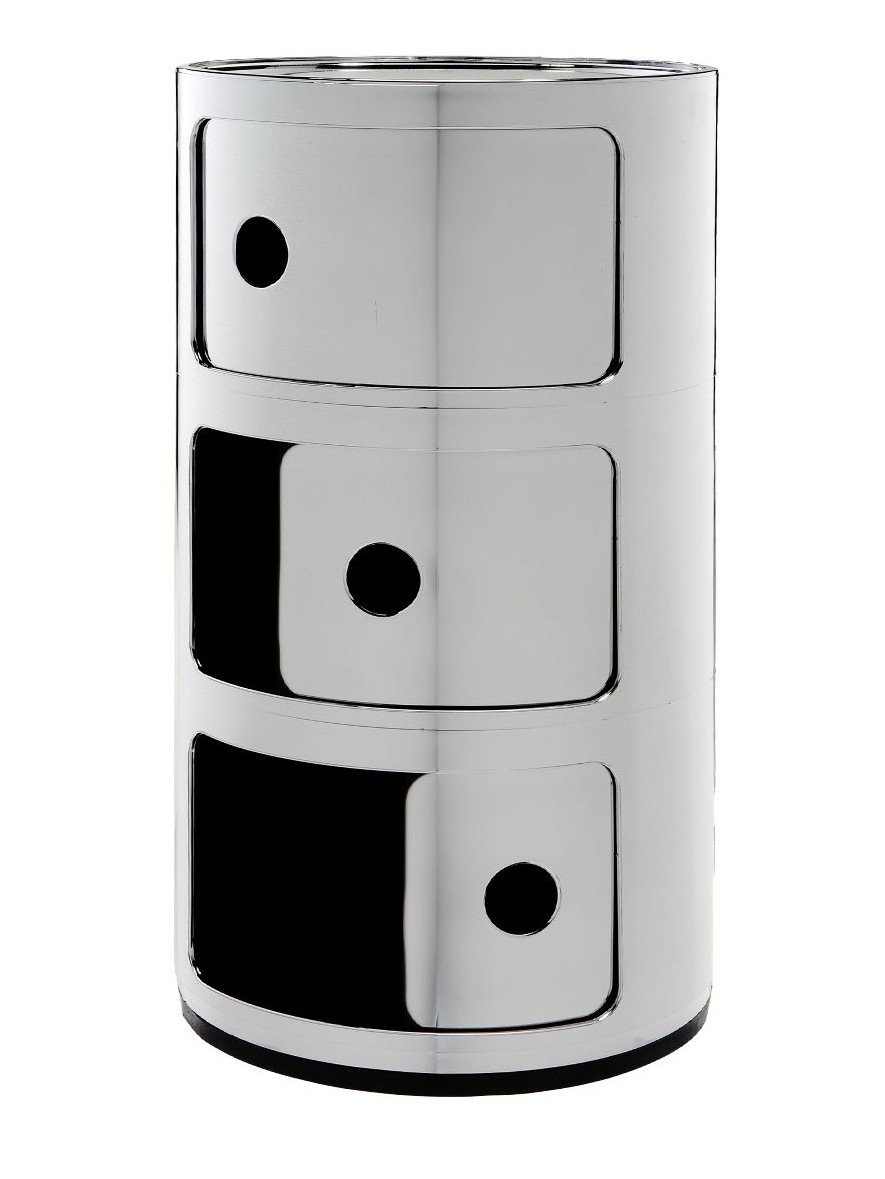 カルテル　コンポニビリ　componebili chrome Kartell Componibili Silver - Metallic Chrome Stardust Modern
