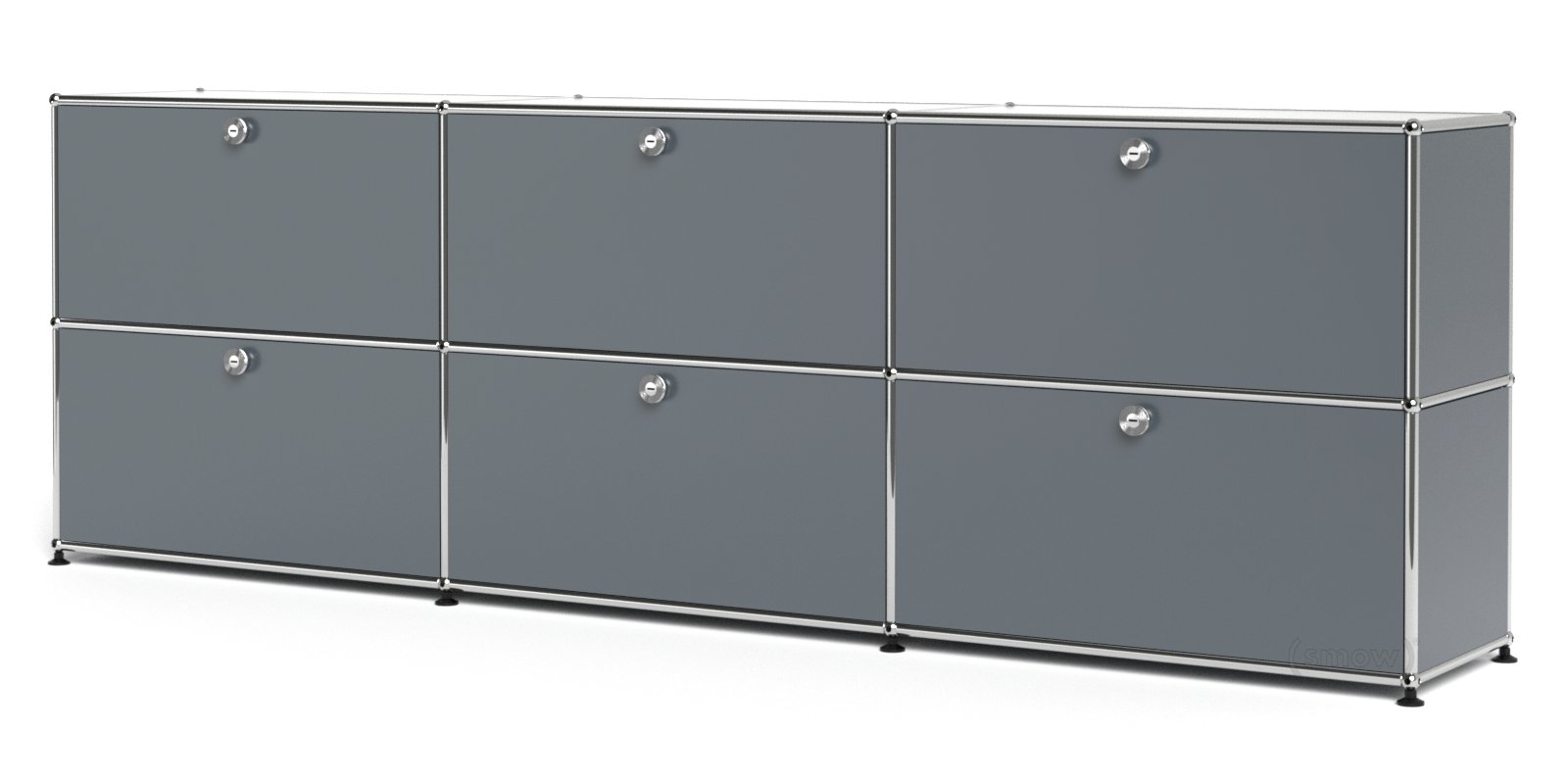 USM Haller Sideboard XL, Customisable, Mid grey RAL 7005, With 3