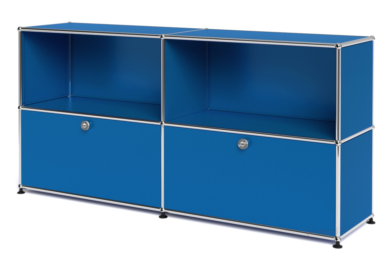 USM Haller ハラ－ D500 メタルボックス 色：ブルー（２） USM Haller Sideboard L with 2 Drop-down Doors, Gentian blue RAL