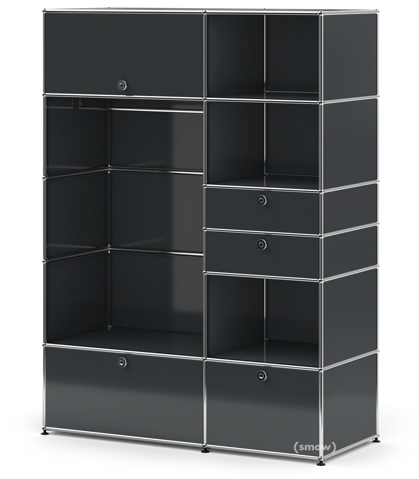 USM Haller ハラ－システム メタルボックス 色：ミッドグレー（１） usm-haller-garderobenschrank-