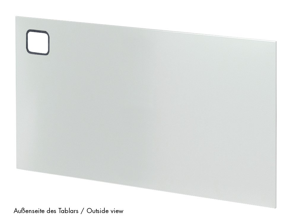 USM Haller Panel With Cable Cut-Out, 75 x 50 cm, Light grey