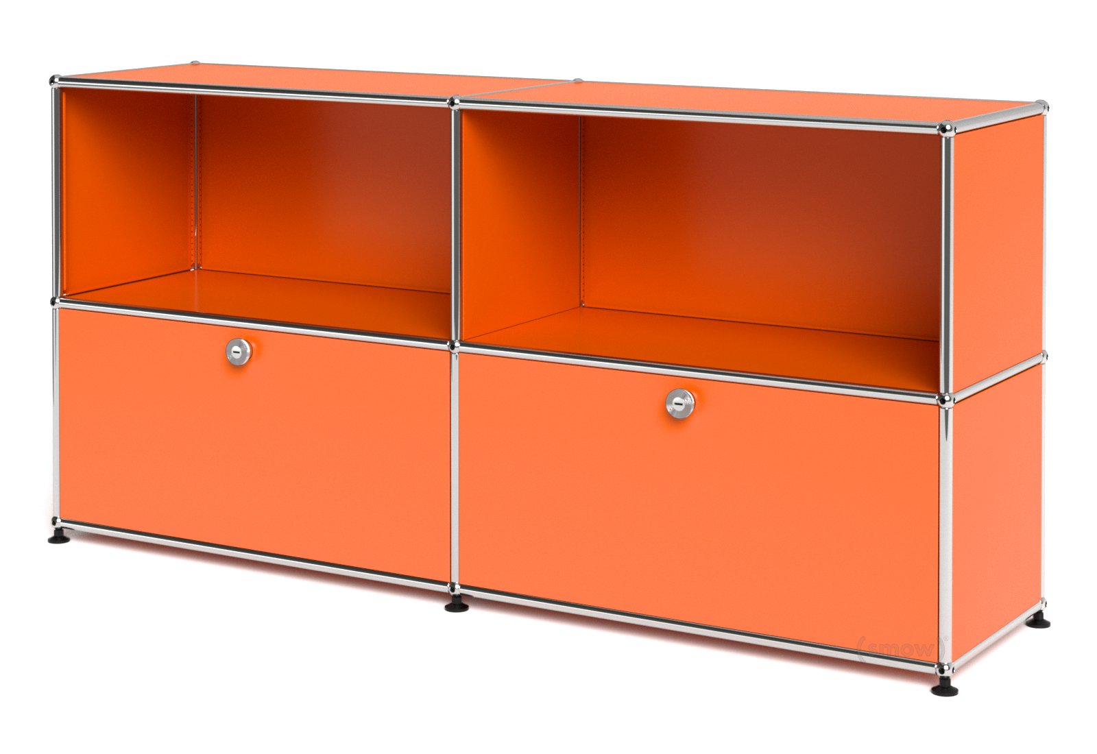 USM Haller Sideboard L with 2 Drop-down Doors, Pure orange RAL