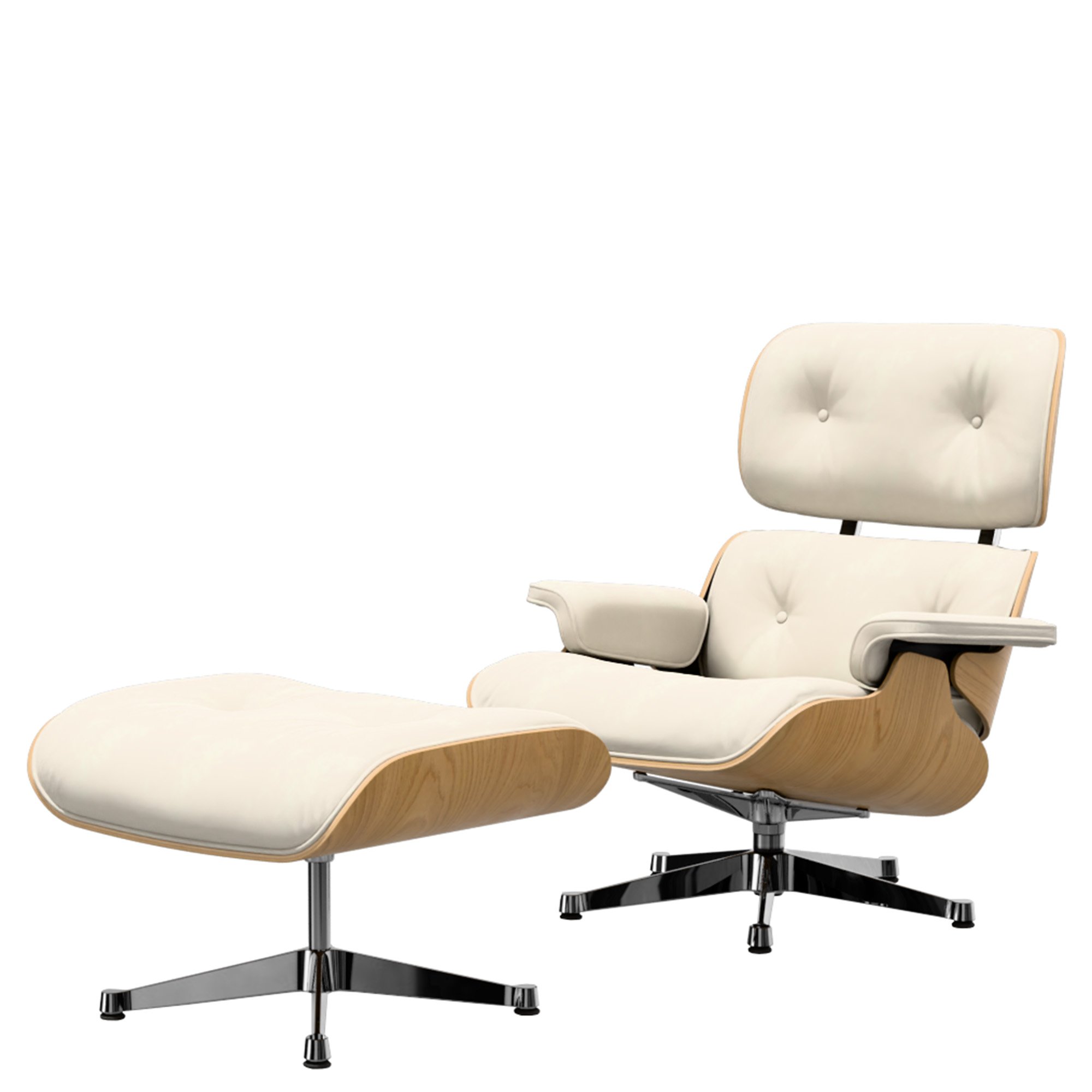 Eames Lounge Chair & Ottoman White | Vitra | by Charles & Ray