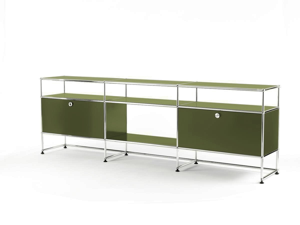 USM Haller TV-Board XL, Olive green RAL 6003 | USM Haller | USM