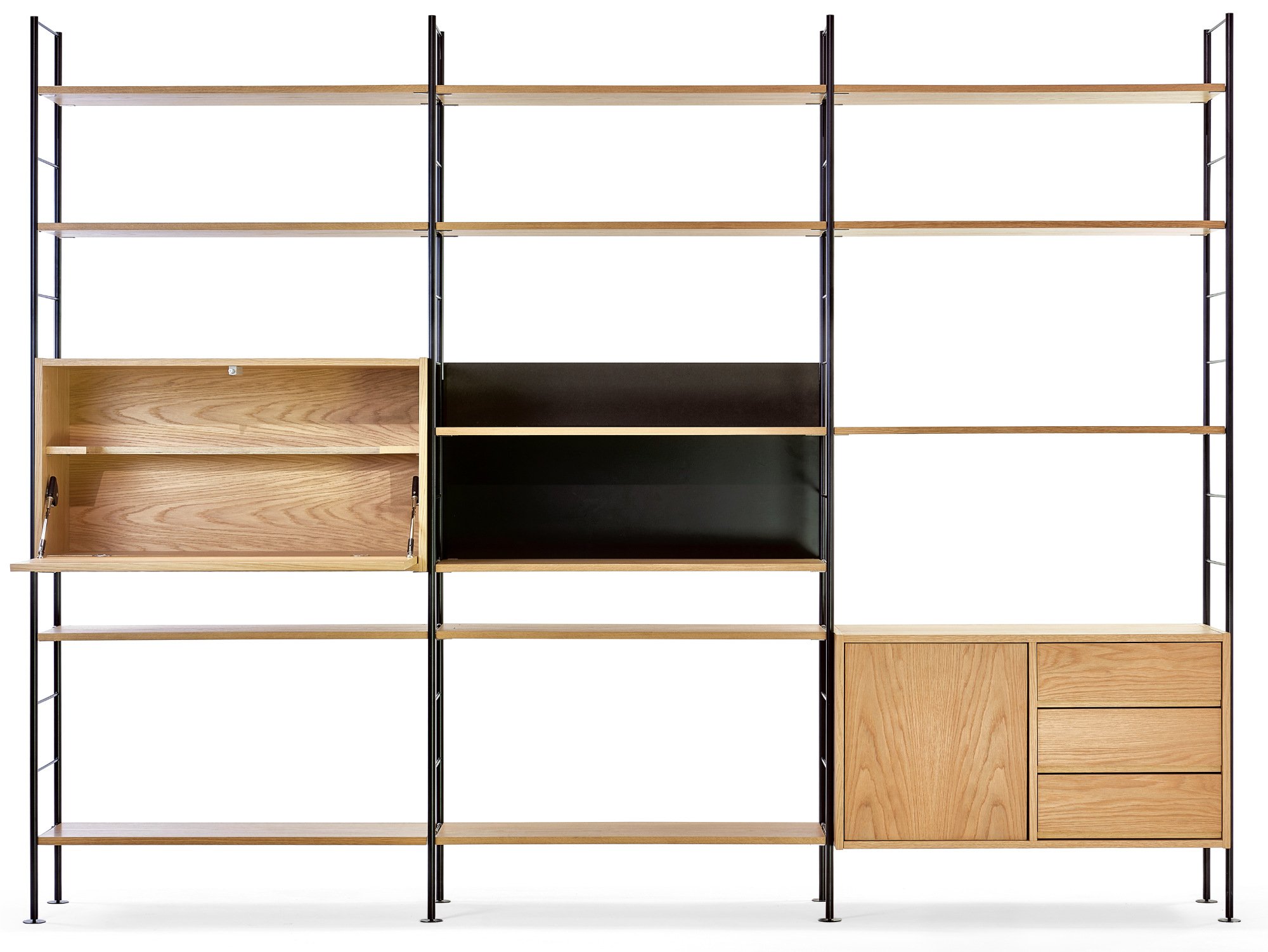 DHS 10 Hirche Shelf, Black-Oak | Richard Lampert | Shelves