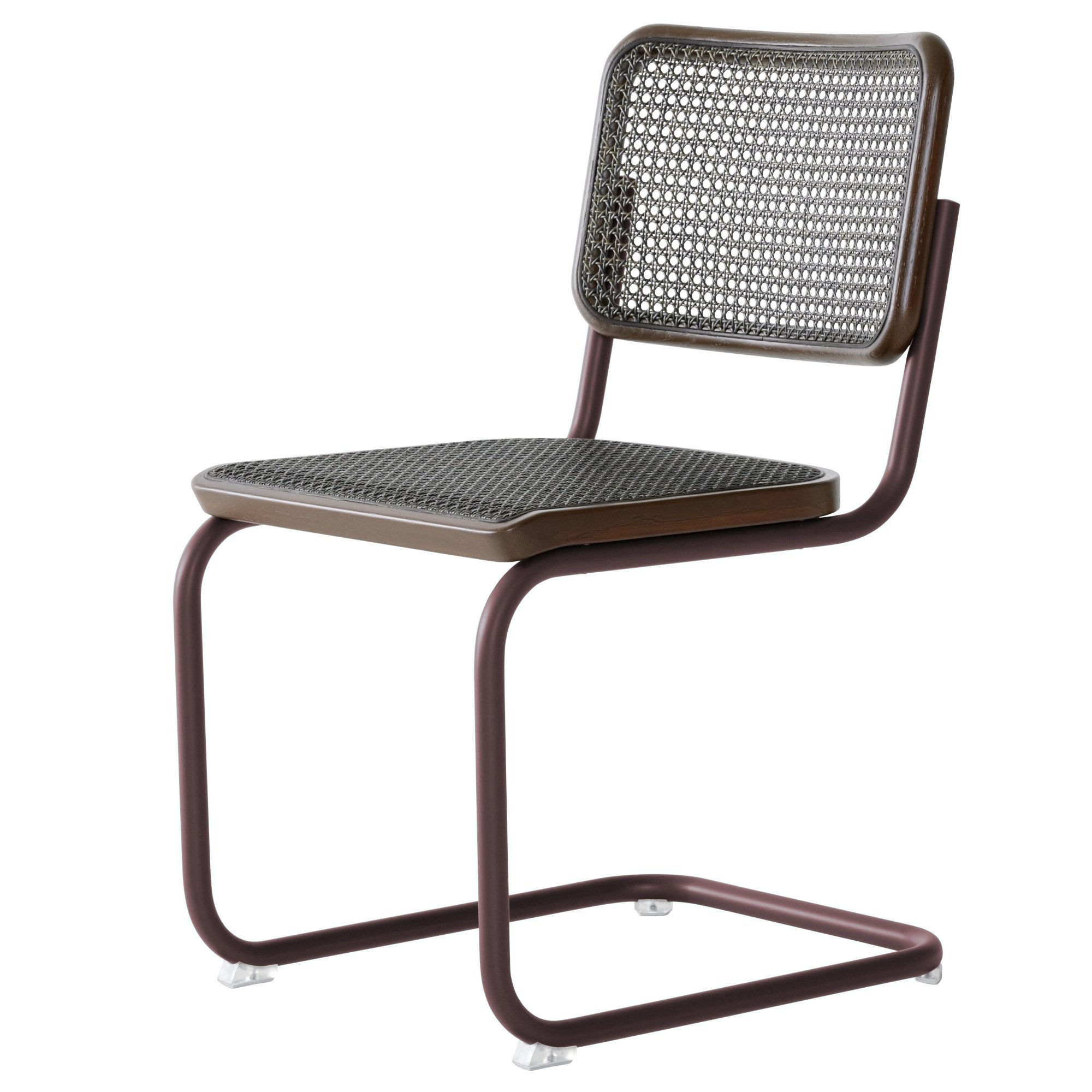 S 32 V Dark Melange Cantilever Chair, Chestnut | Thonet