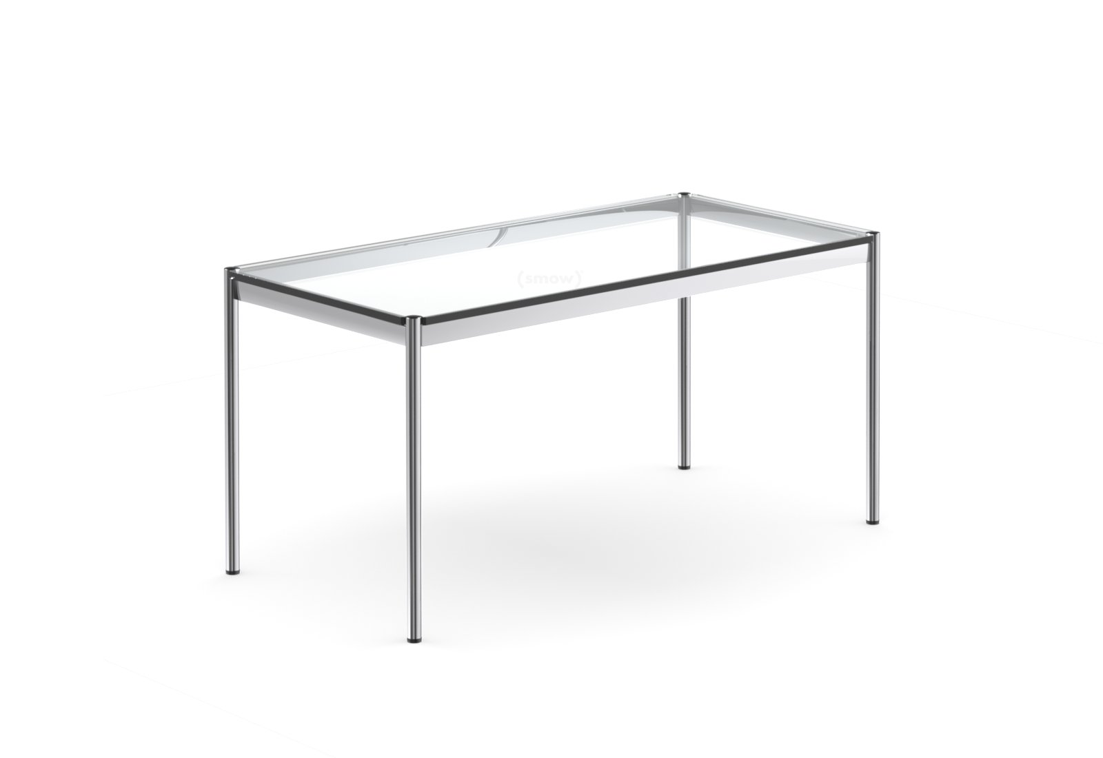 USM Haller Table, 150 x 75 cm, Glass, Transparent | USM