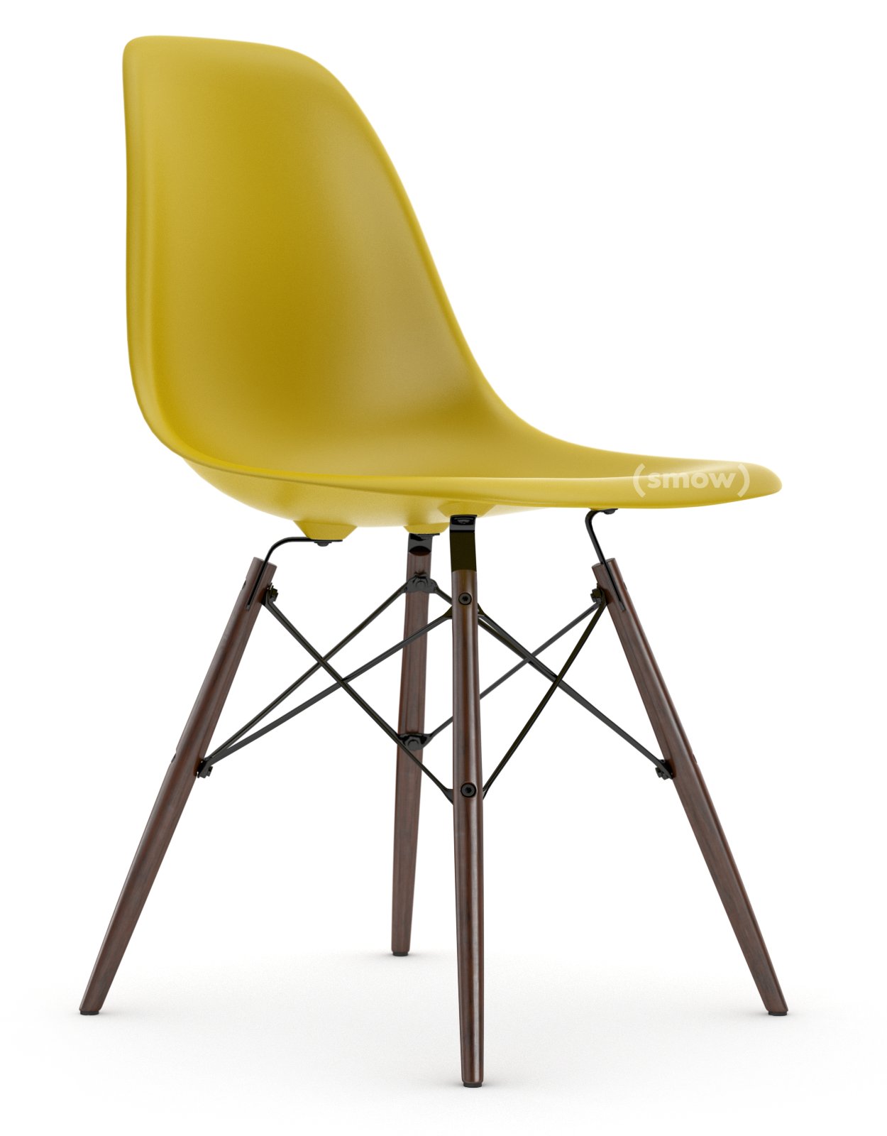 Eames Plastic Side Chair DSW, Mustard, Without upholstery, Without