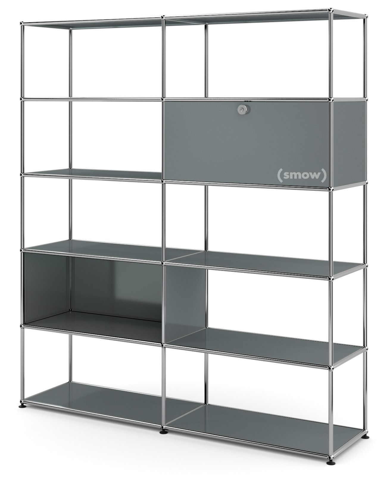 USM Haller Living Room Shelf L, Mid grey RAL 7005 | USM Haller