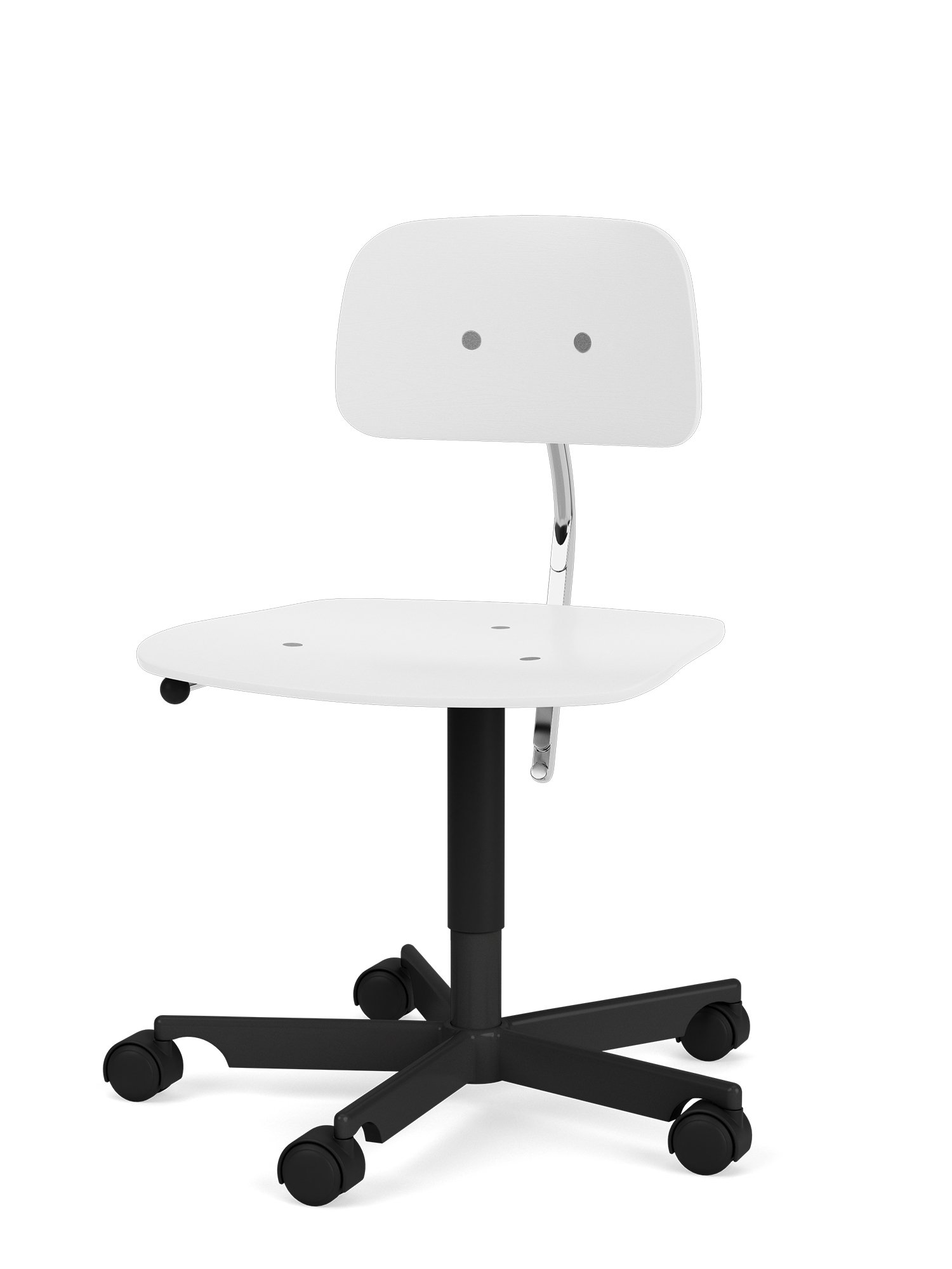 Kevi 2533 Swivel Chair, A / 38 - 51 cm, Snow, Black | Montana