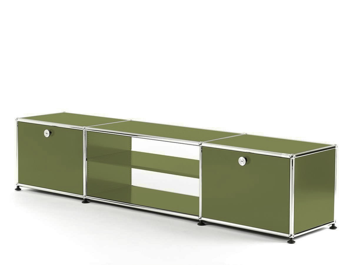 USM Haller TV-Table, Olive green RAL 6003 | USM Haller | USM