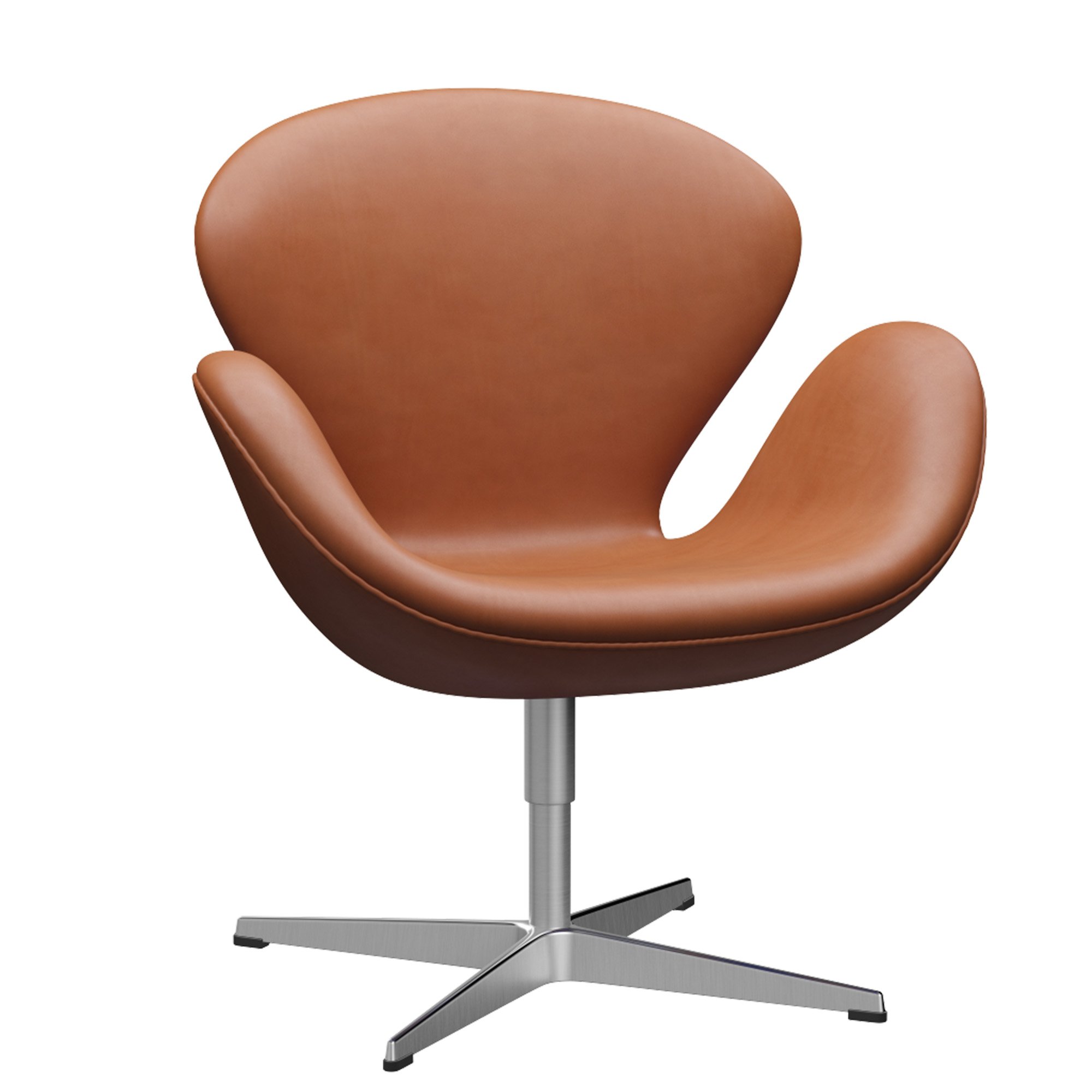 Swan Chair, 40 cm, Leather Grace, Walnut | Fritz Hansen | by Arne
