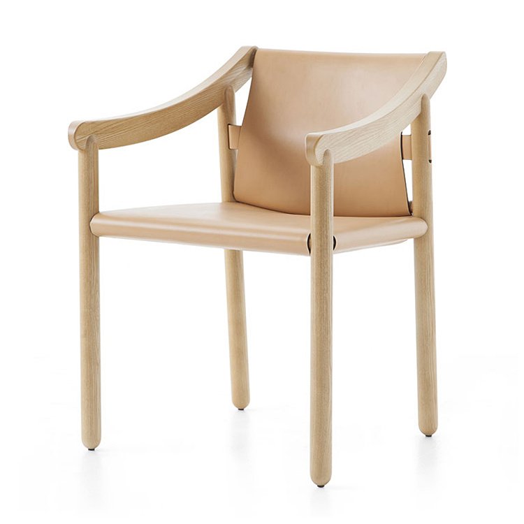 905 Chair, Natural ashwood, Natural saddle leather | Cassina