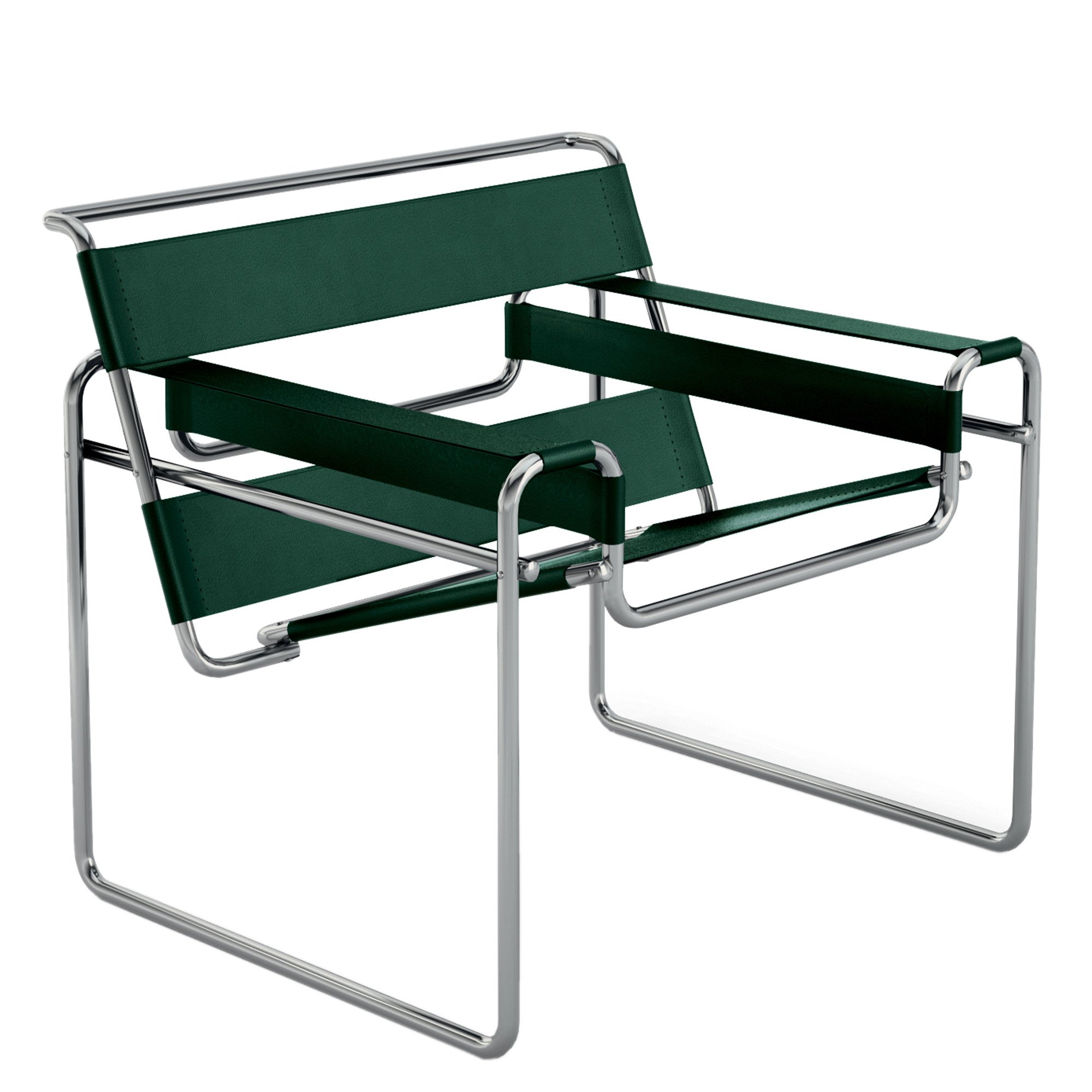 Wassily Chair, Chrome / Cowhide green - 55th anniversary | Knoll