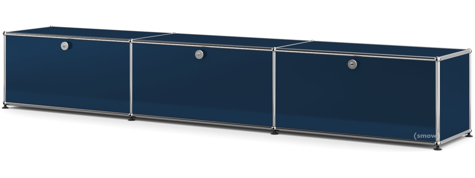 USM Haller Lowboard XL, Customizable, Steel blue RAL 5011, With 3