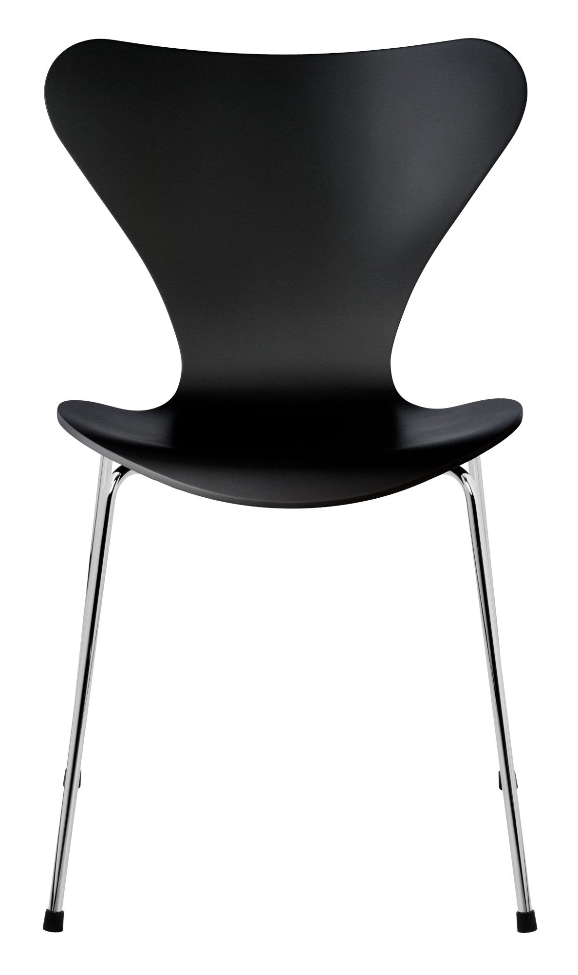 Series 7 Chair 3107, Lacquer, Black, Chrome | Fritz Hansen | by