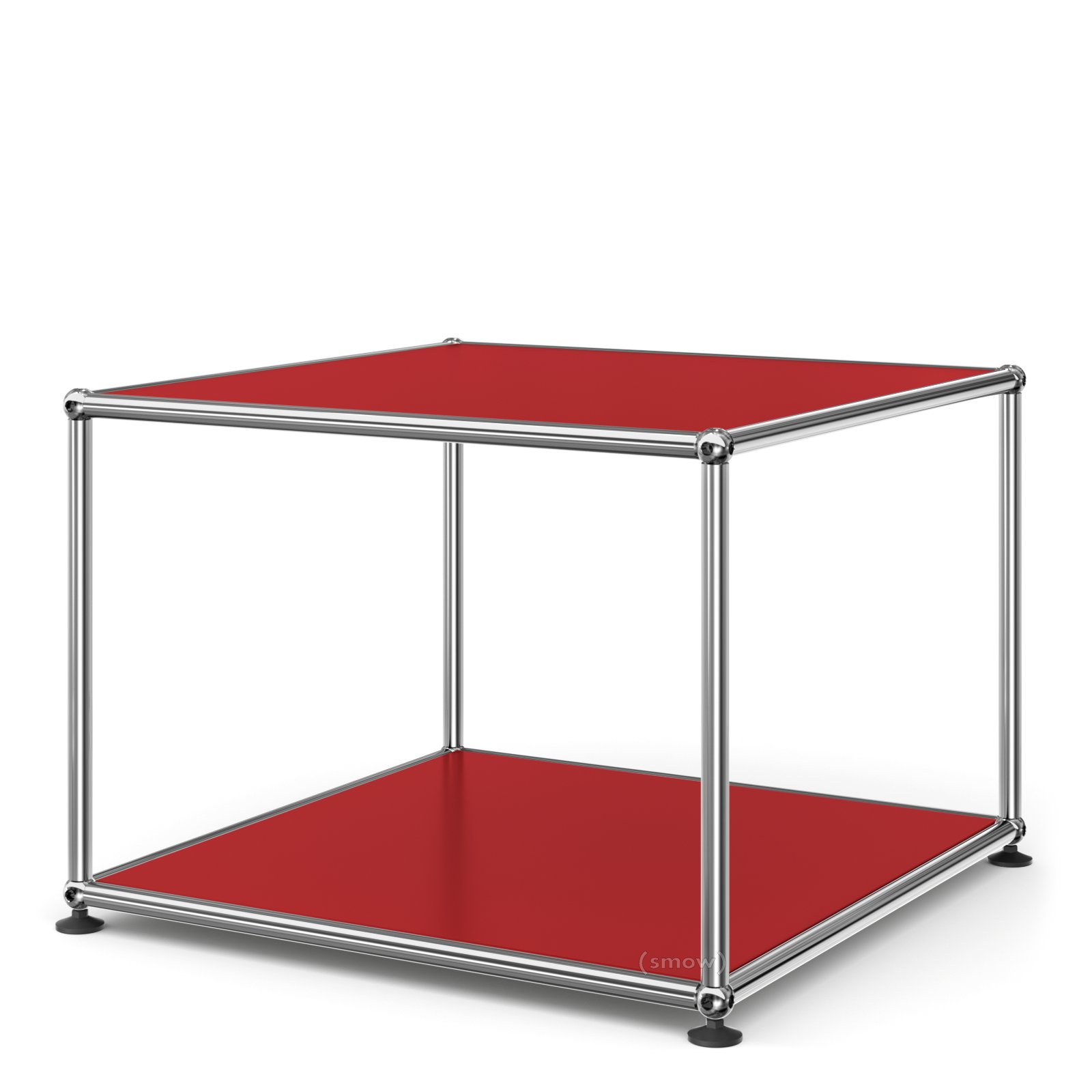 USM Haller Side Table 50, Both panels metal, USM ruby red | USM