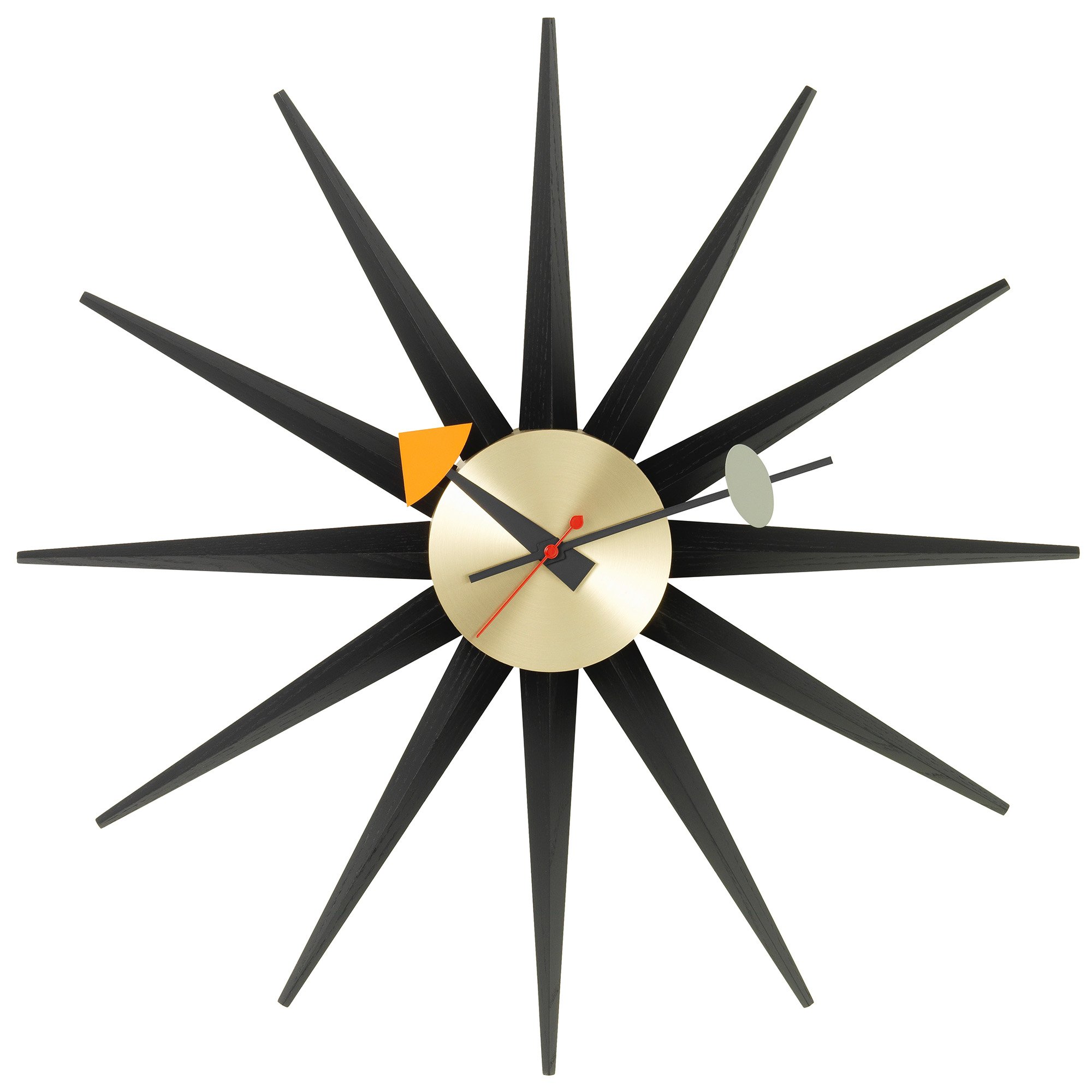 Sunburst Clock Black | Vitra | Clocks - Designer furniture from smow