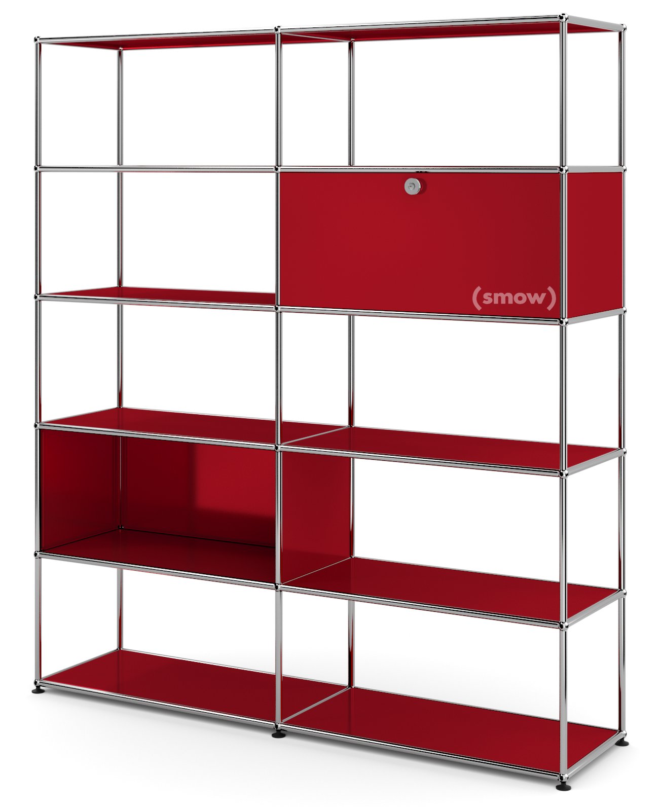 USM Haller Living Room Shelf L, USM ruby red | USM Haller | USM