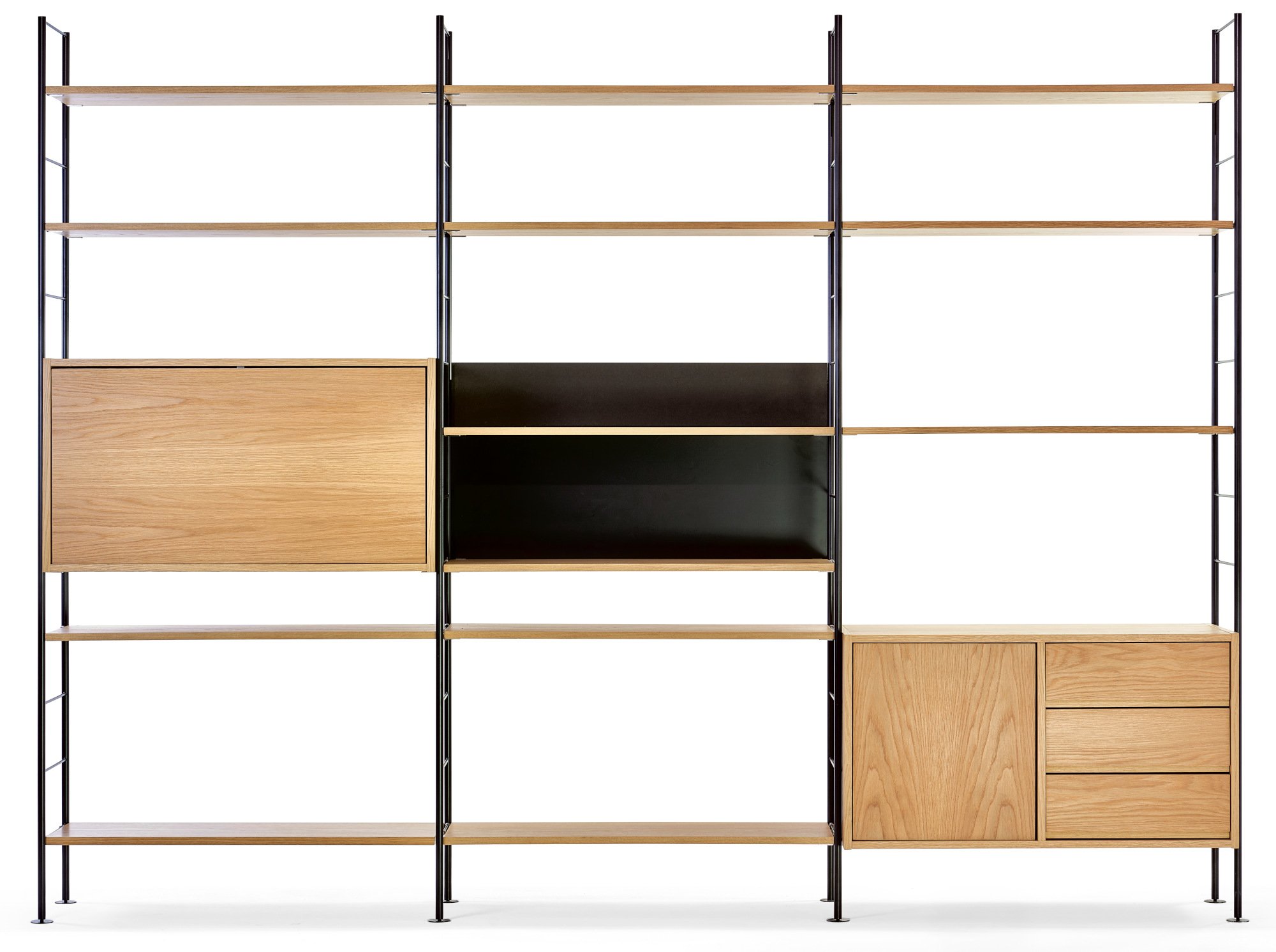DHS 10 Hirche Shelf, Black-Oak | Richard Lampert | Shelves