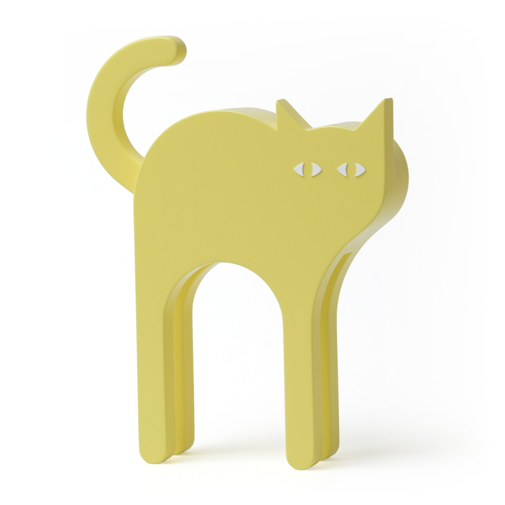 Tecta Cat Karlchen Wooden Figure, Yellow | Tecta | Figures