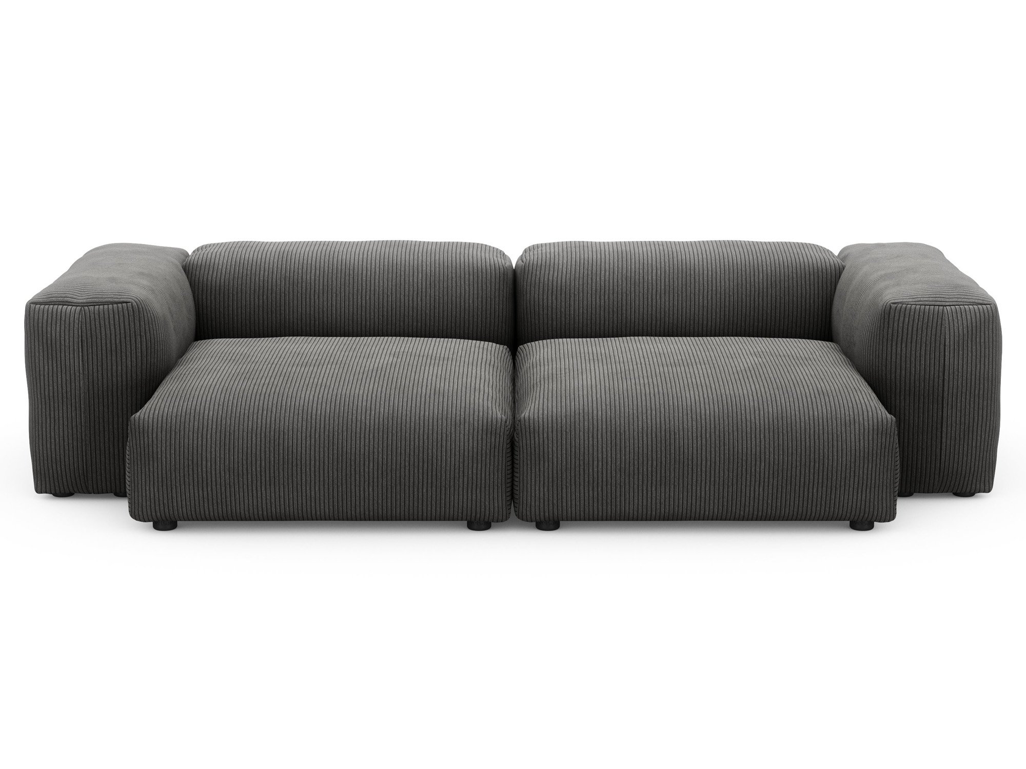 vetsak ダークグレー L Two Seat Sofa L, Cord velours - Dark grey | Vetsak | Sofa