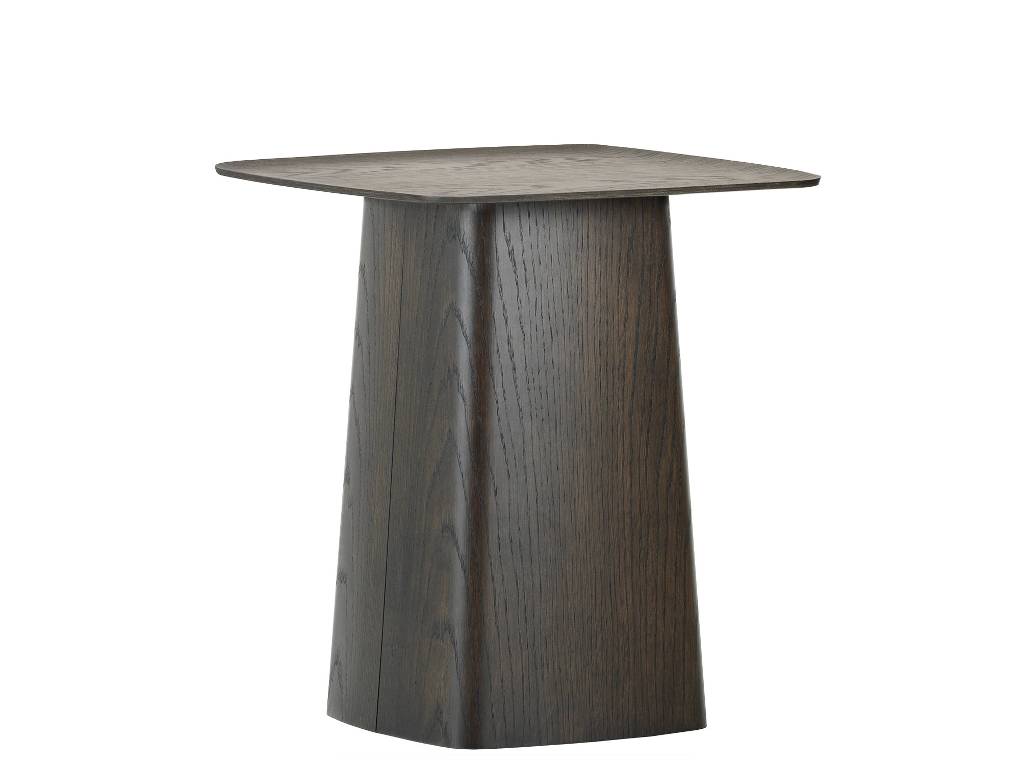 Wooden Side Table, Medium (H 45,5 x W 40 x D 40 cm), Dark oak