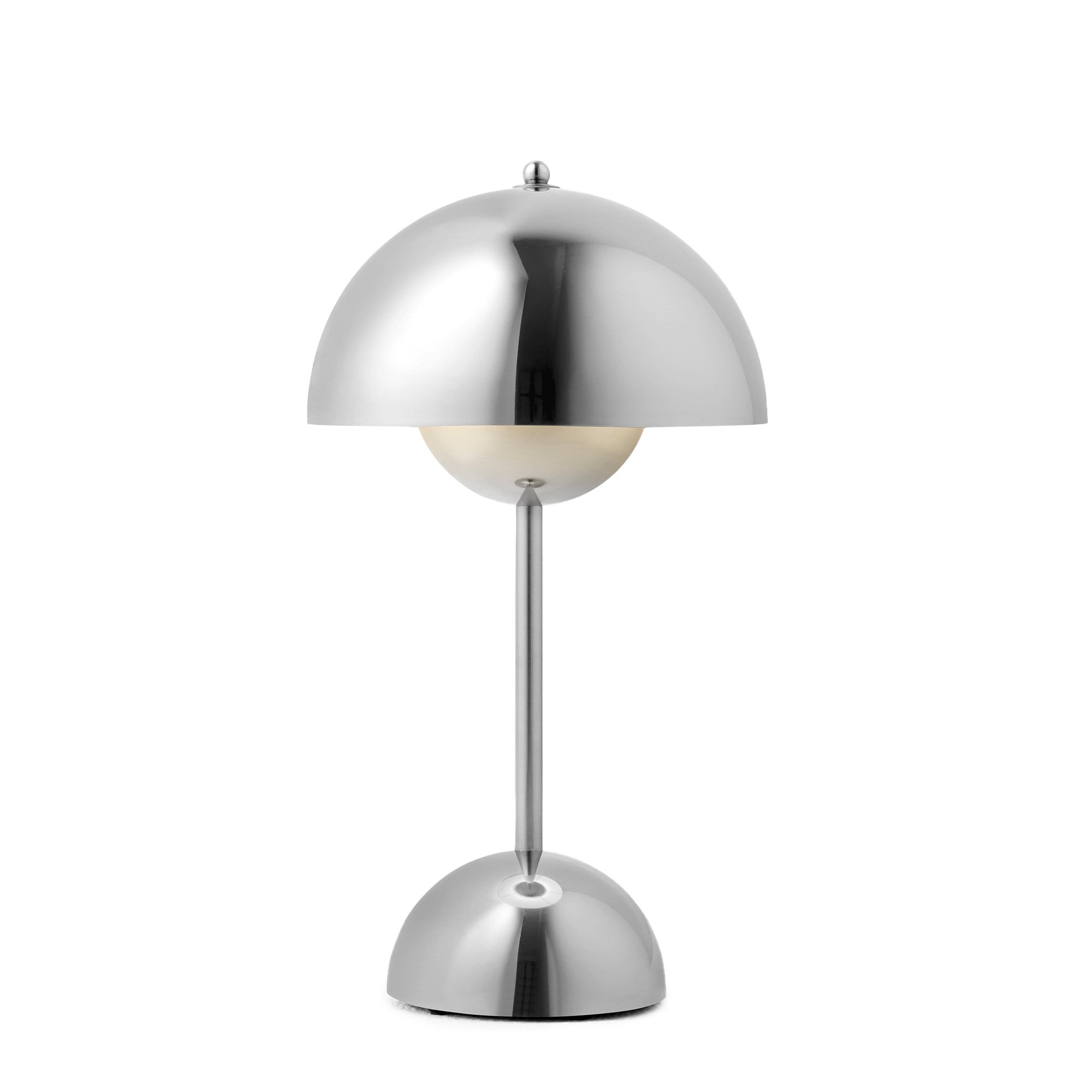 Flowerpot VP9 Portable, Chrome | &Tradition | by Verner Panton