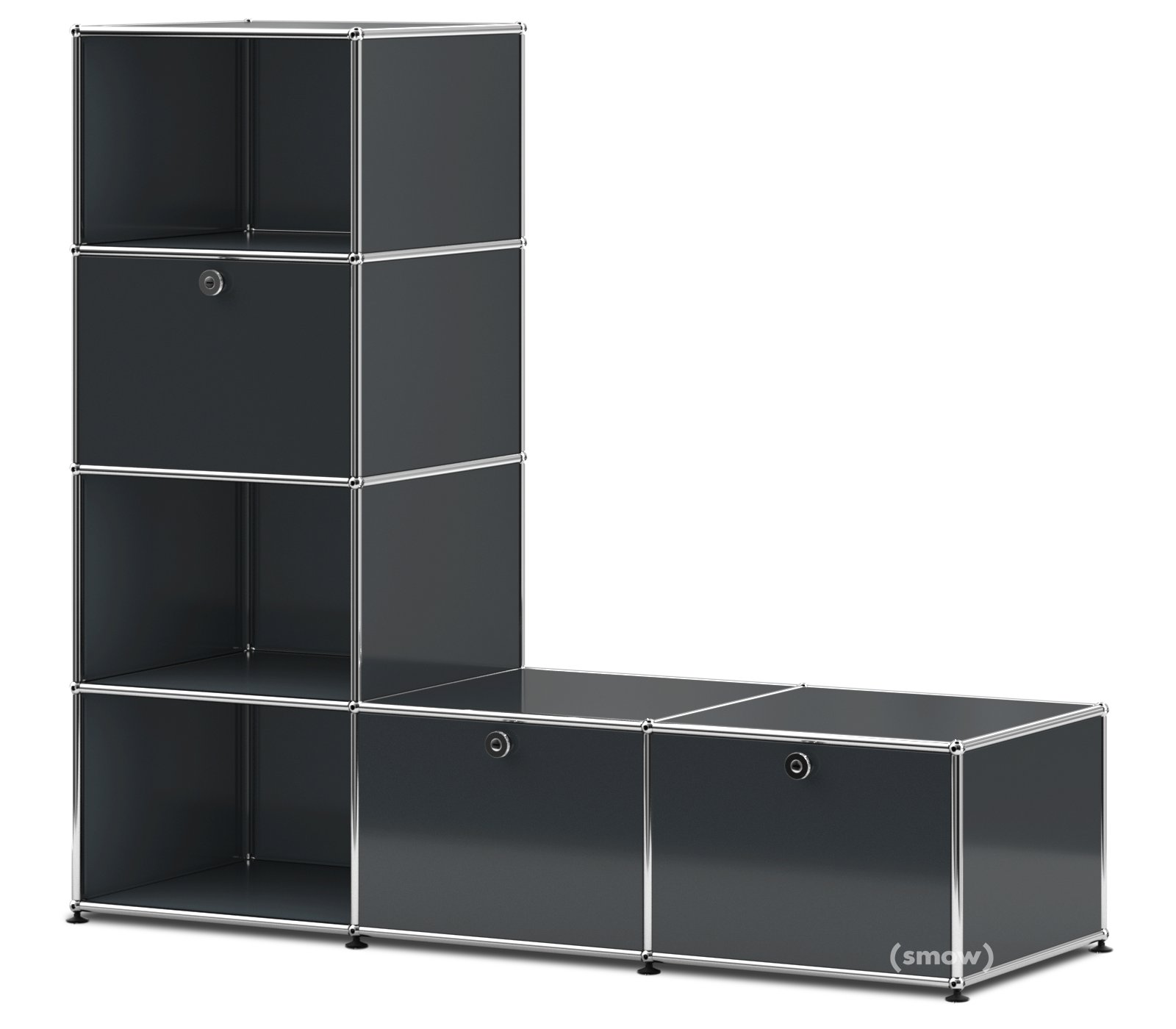 USM Haller スチールラック 黒 USM Haller Black Modular Storage Cabinet Replica – CORX Designs