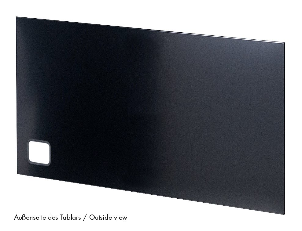 USM Haller Panel With Cable Cut-Out, 75 x 35 cm, Graphite black