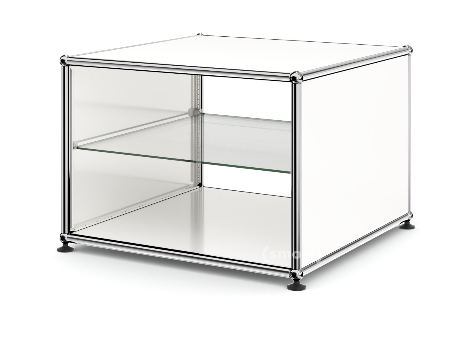 USM Haller Side Table with Side Panels, 50 cm, with interior