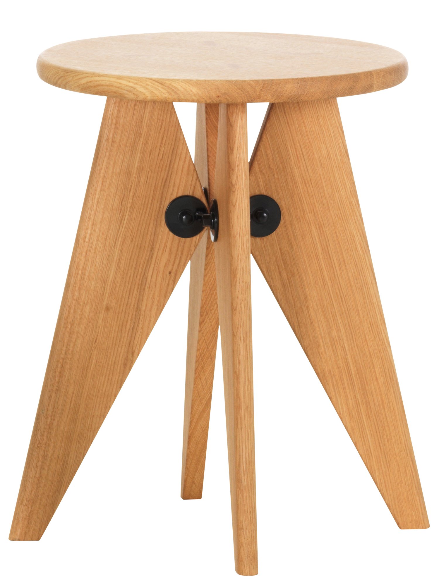 Tabouret Solvay, Natural oak solid, oiled | Vitra | by Jean