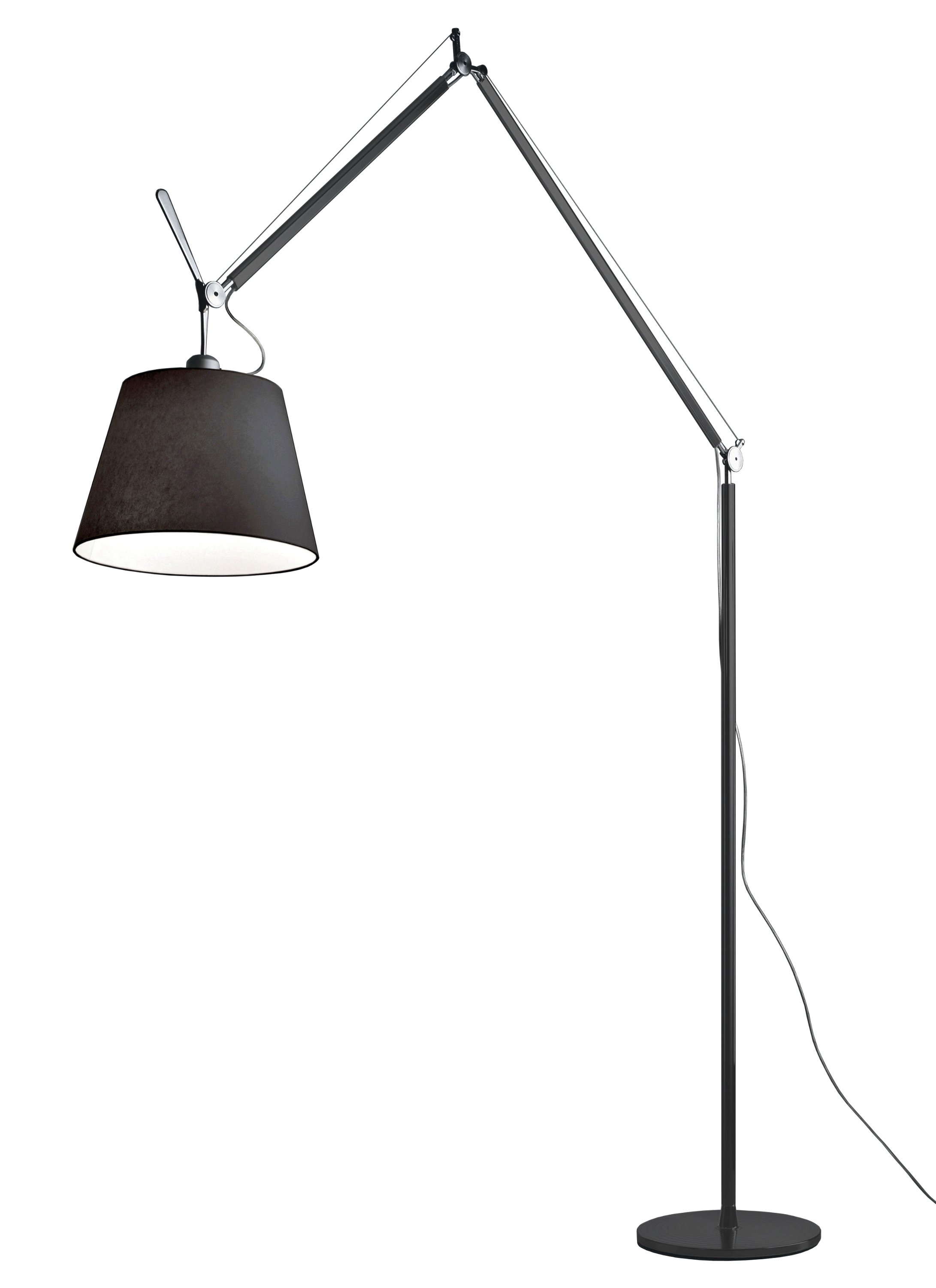 Tolomeo Mega Terra Floor Lamp, Fabric black, 36 cm | Artemide