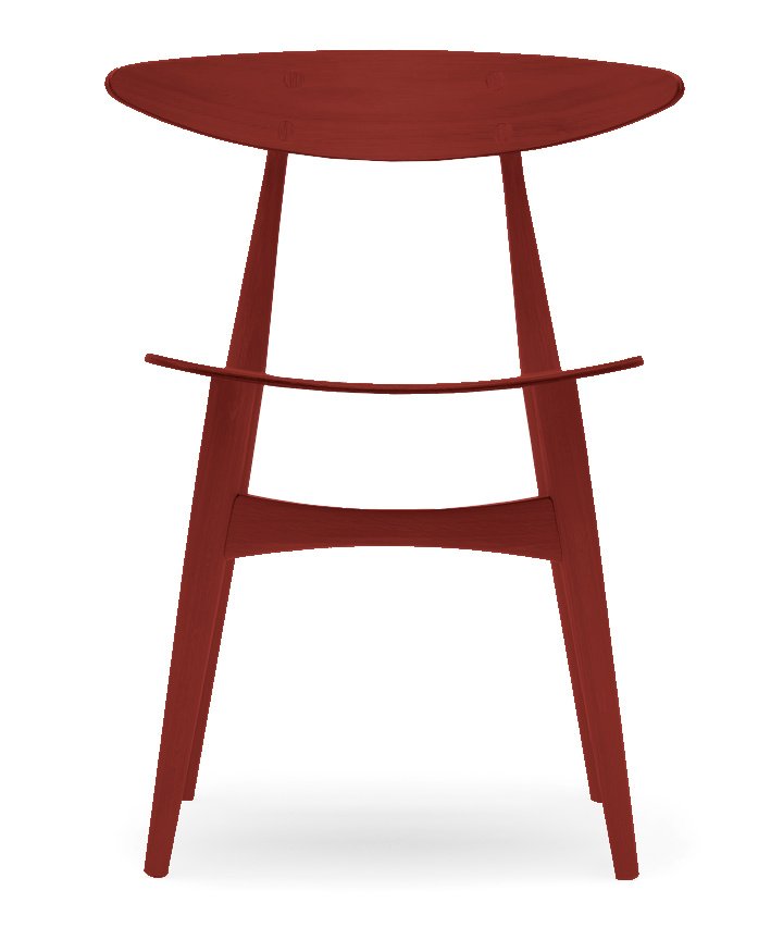 CH33T, Brick red lacquered beech | Carl Hansen & Søn | by