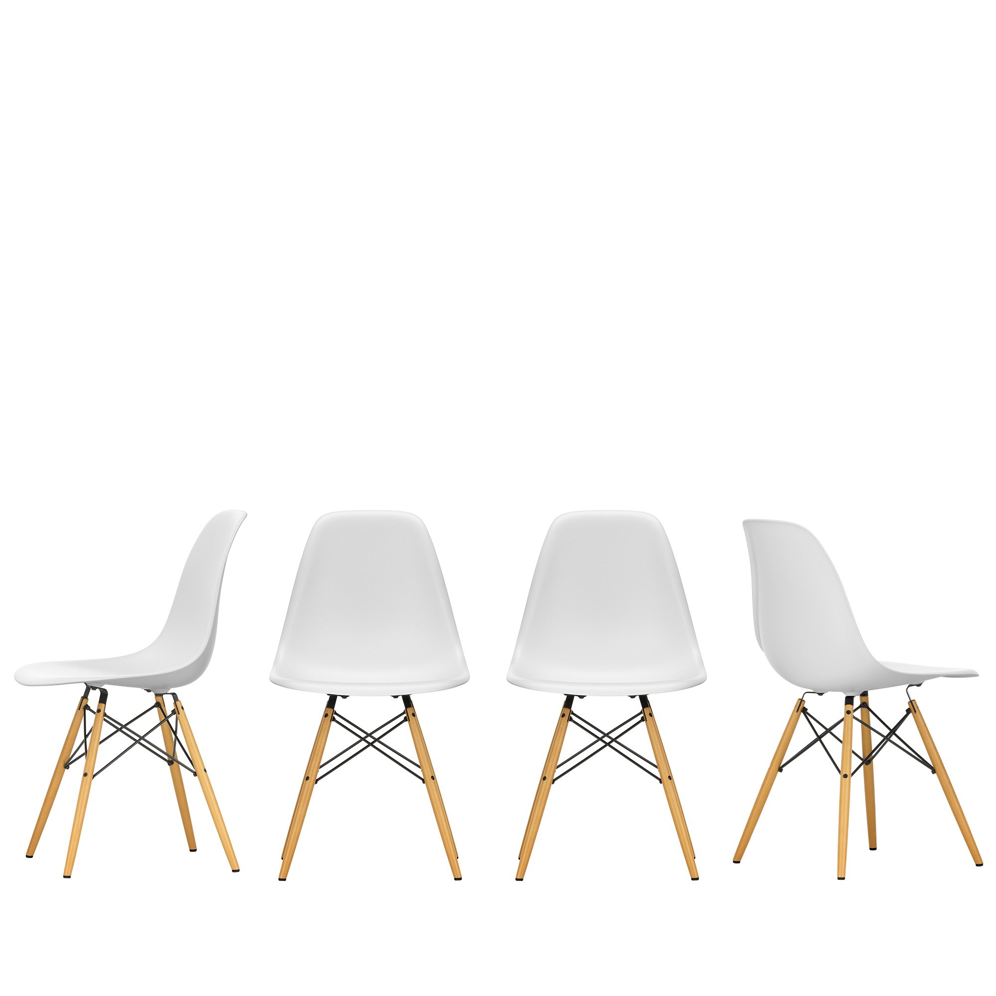 Eames Plastic Sidechair DSW Promotion Set of 4, Cotton white RE