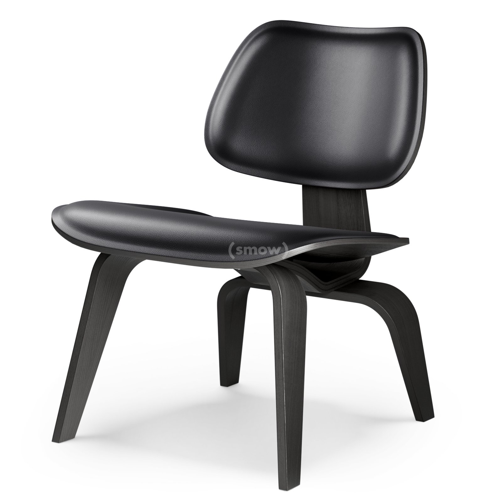 plywood black leather chair ダイニングチェアー vitra-lcw-esche-schwarz-leder-
