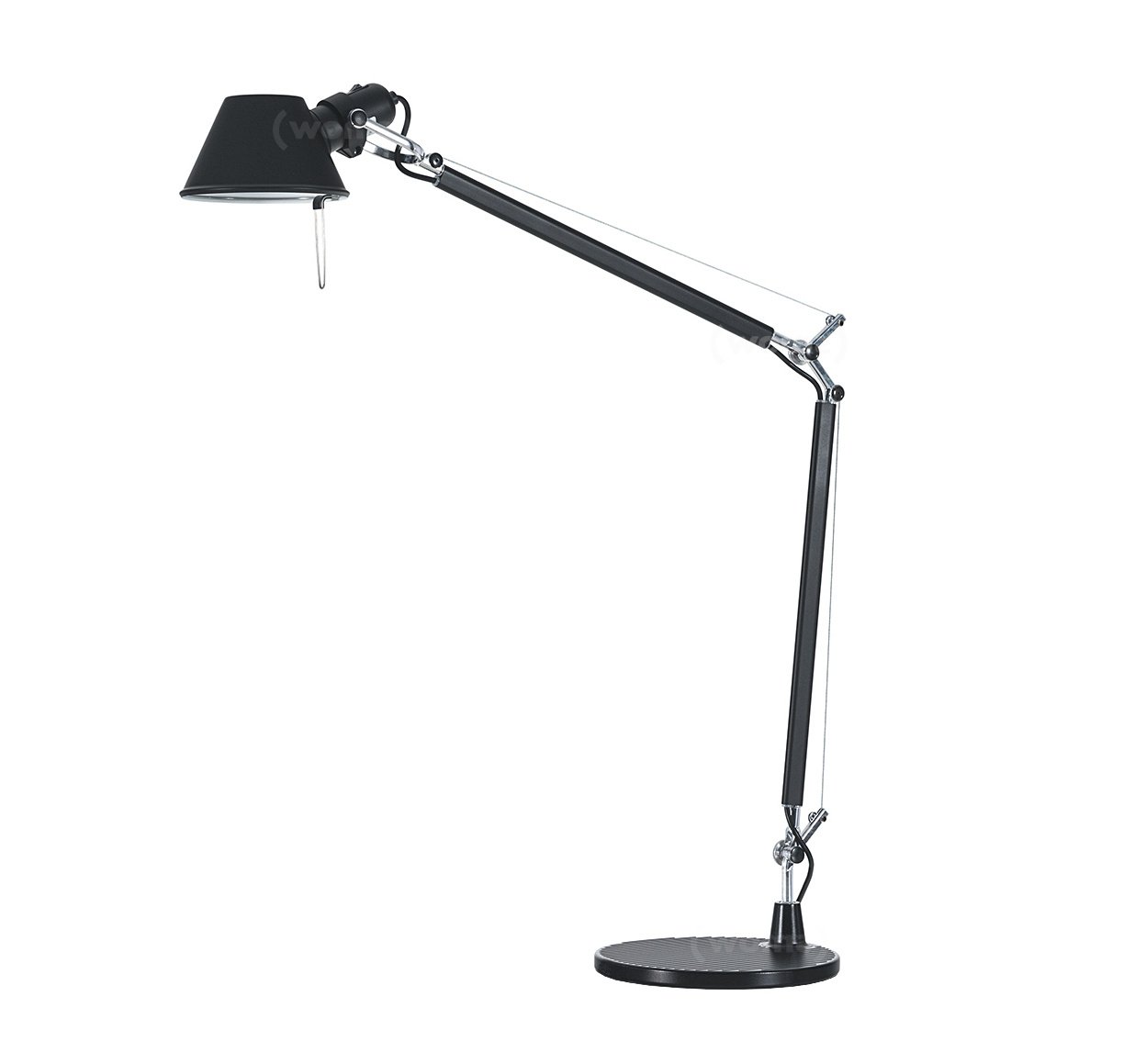 Tolomeo Table Lamp, Black, Lamp base, Halogen bulb | Artemide