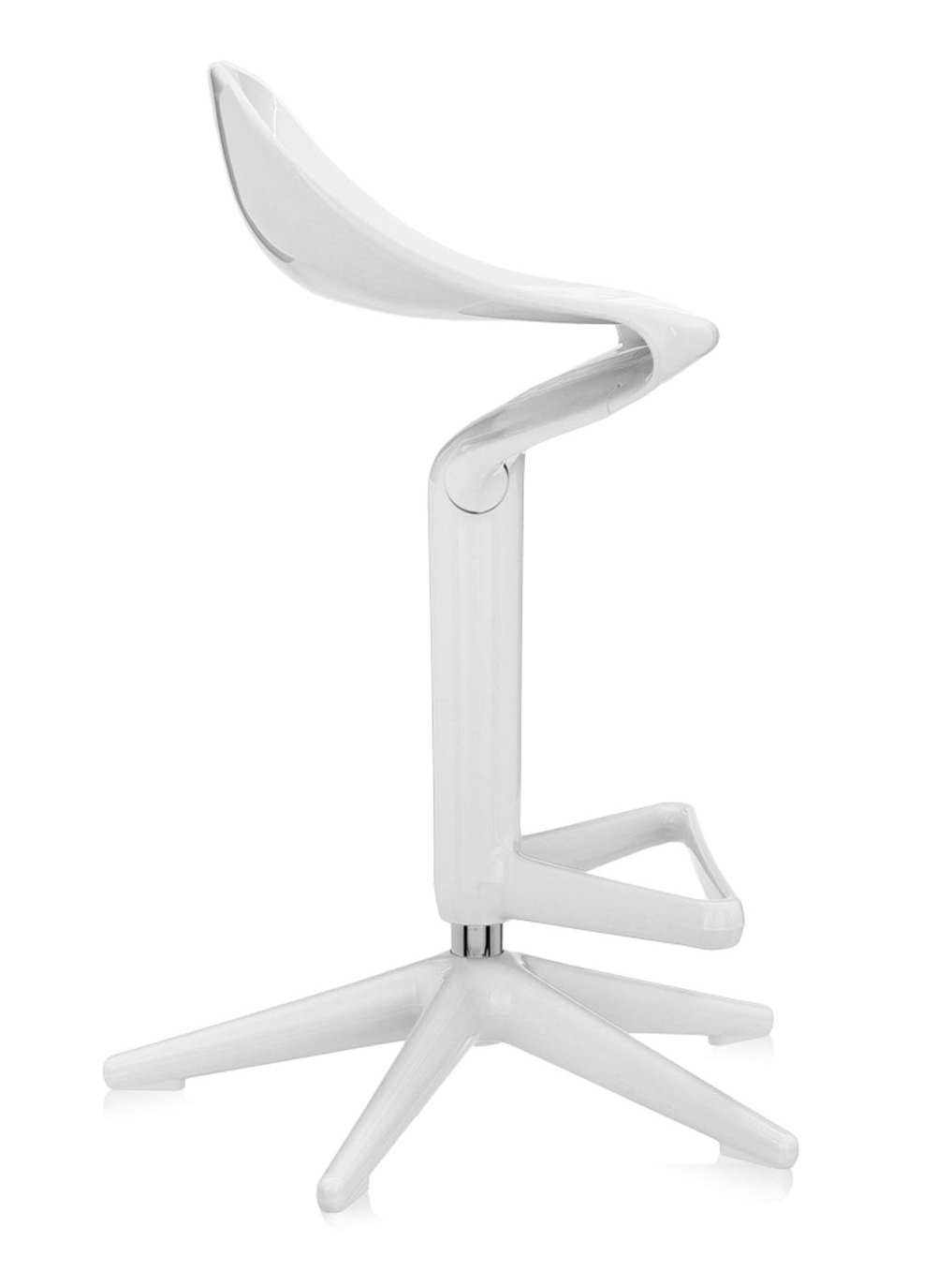 Spoon Stool, White | Kartell | Bar Stools - Designer furniture