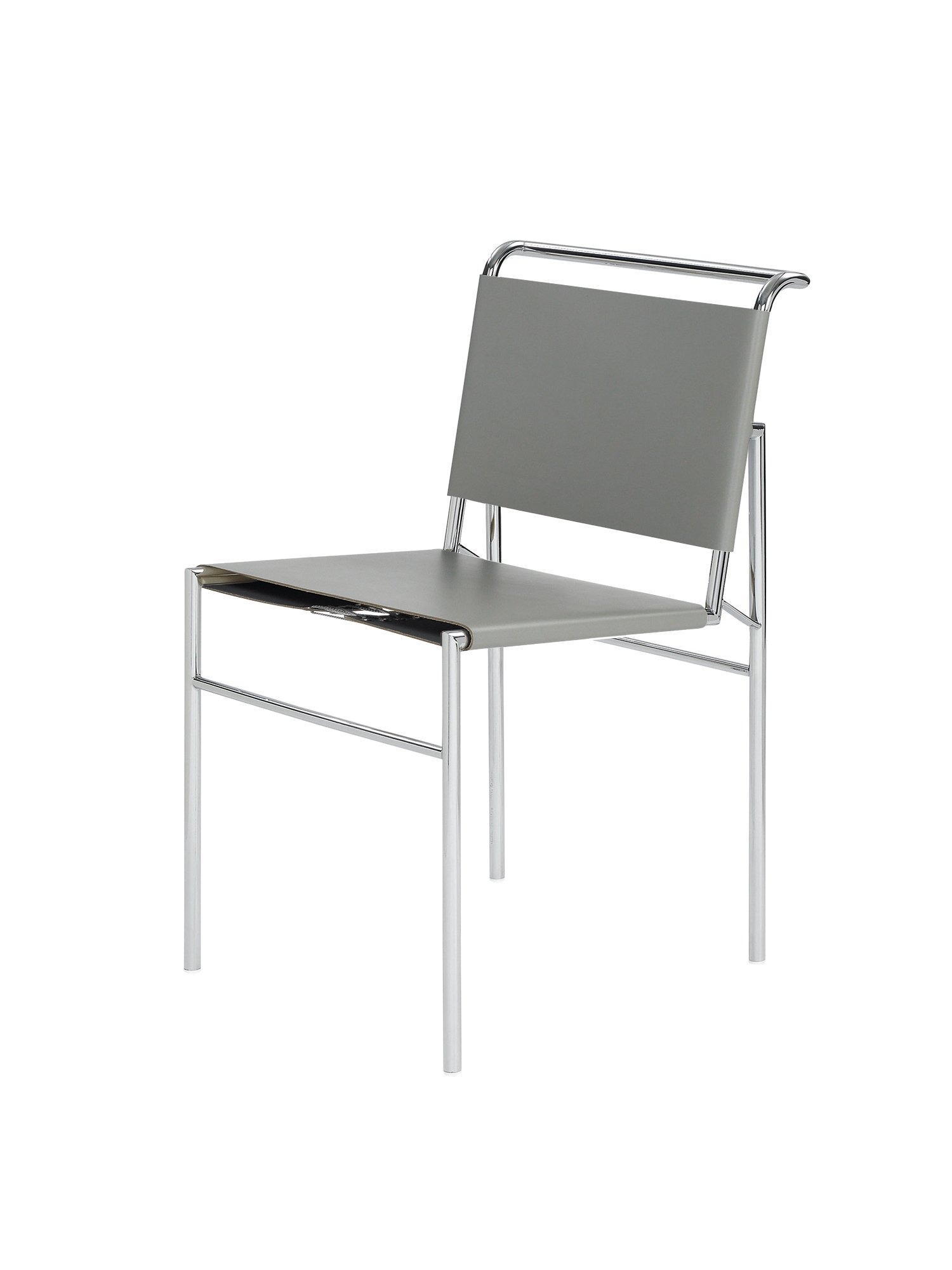 Chez Eileen Gray ROQUEBRUNE chair ① Roquebrune Chair, Grey, Chrome-plated | ClassiCon | by Eileen Gray