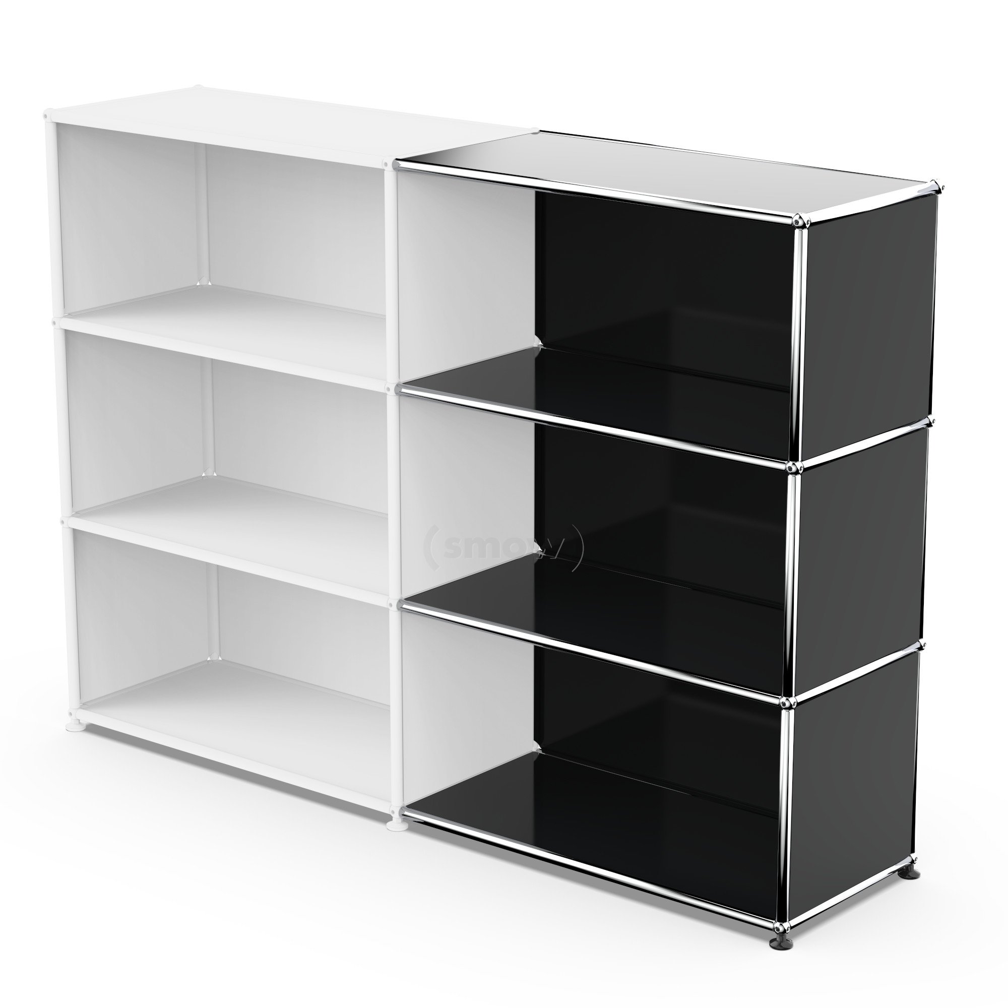 USM Haller Extension Kit Horizontal 3, Graphite black RAL 9011, 35