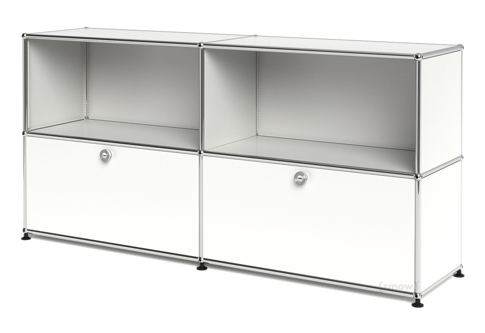 USM Haller Sideboard L, Customisable, Pure white RAL 9010, Open