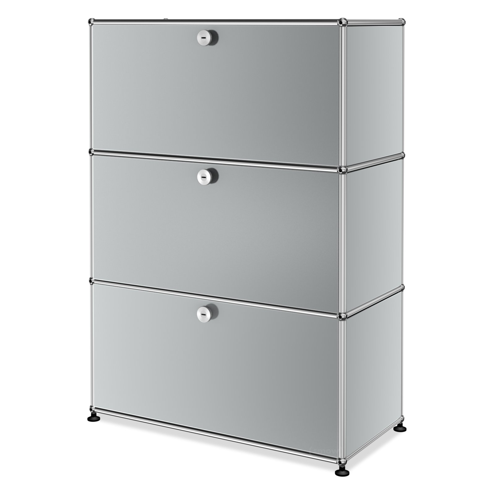 USM Haller Highboard M, Customizable, Light grey RAL 7035, With