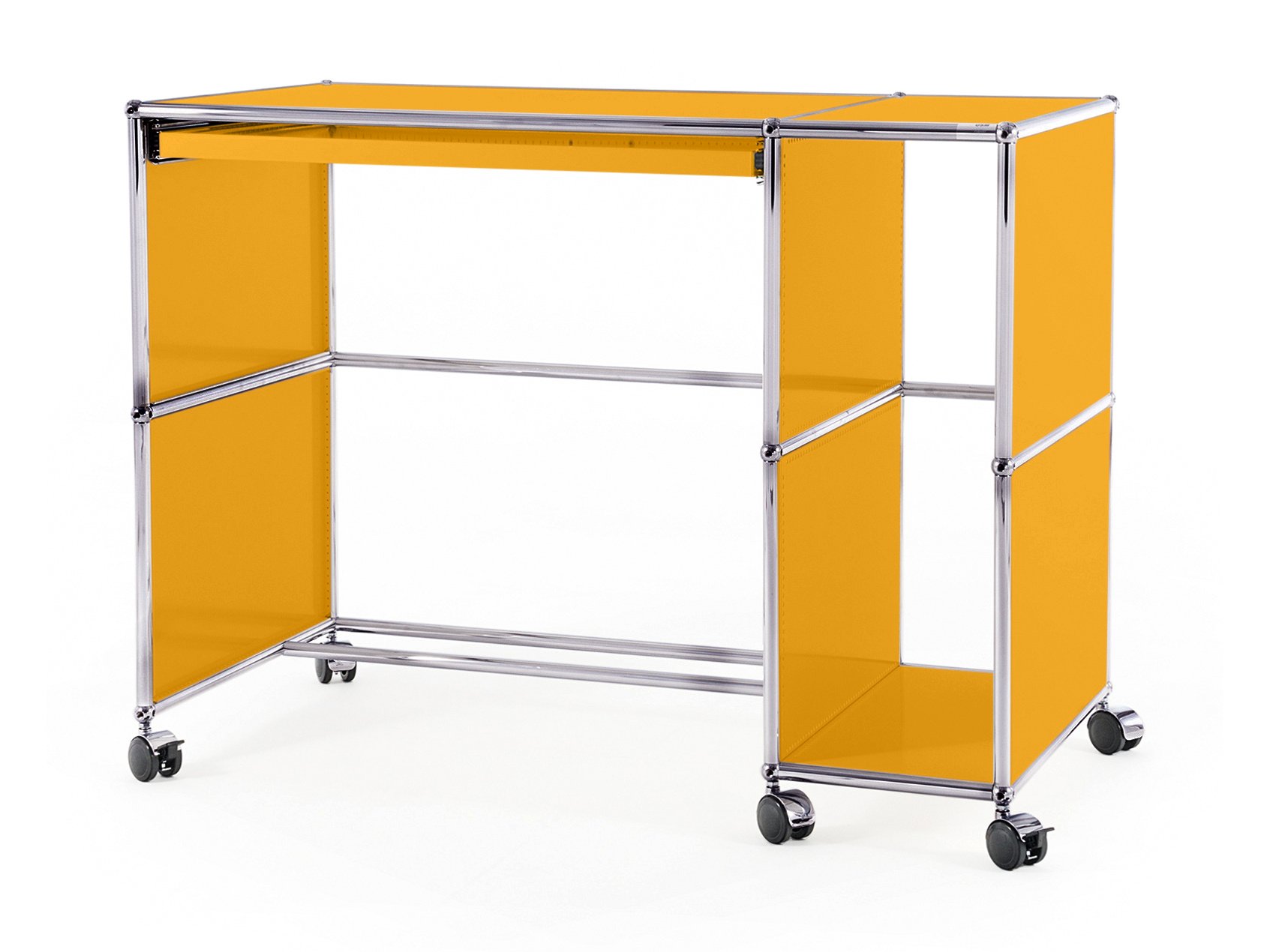 USM Haller Desktop on Castors Type 1, Golden yellow RAL 1004 | USM